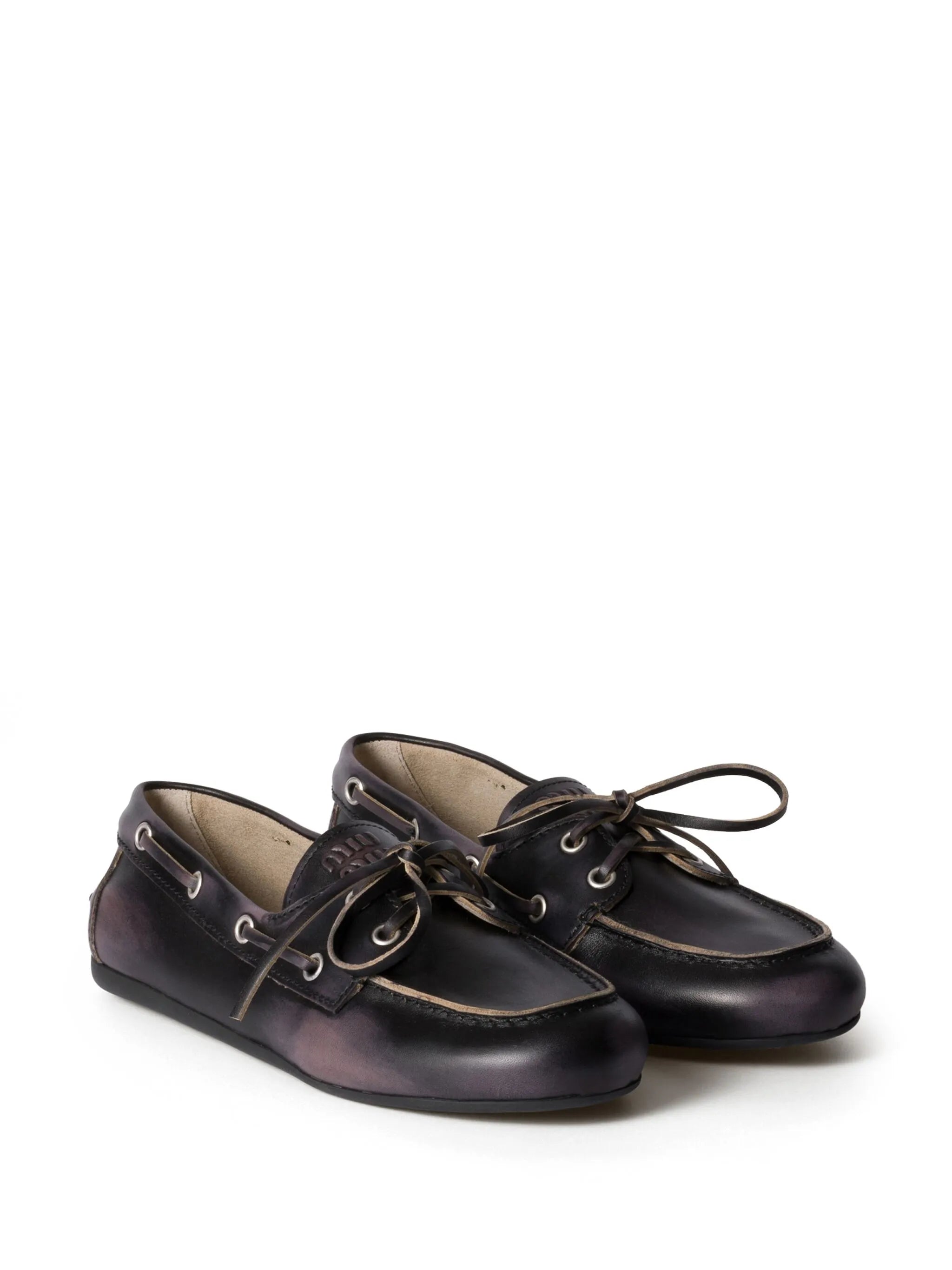 bleached-effect Deck leather loafers