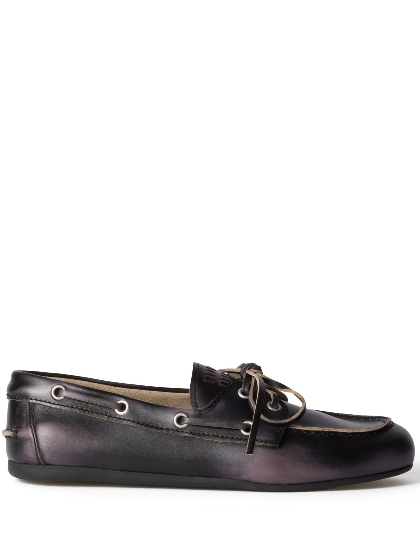 bleached-effect Deck leather loafers