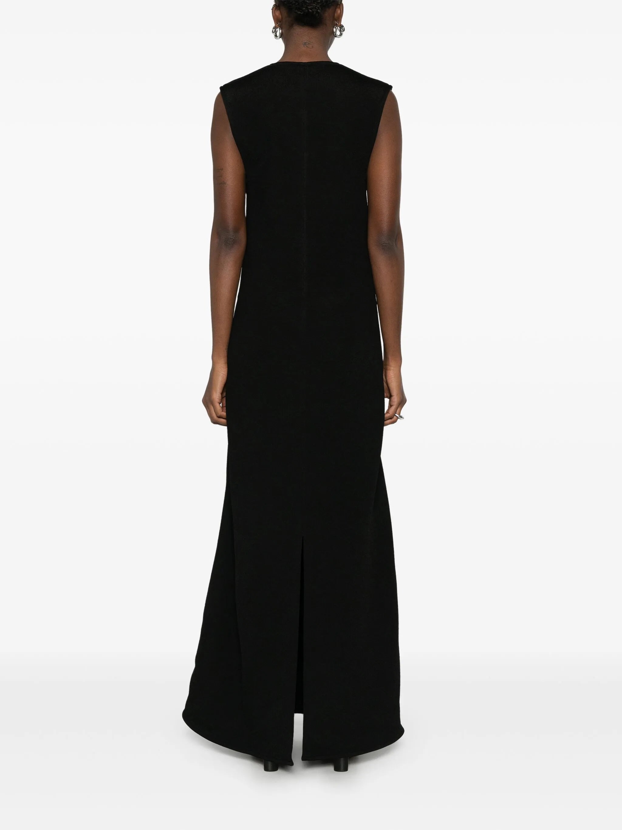 fringed-mesh maxi dress