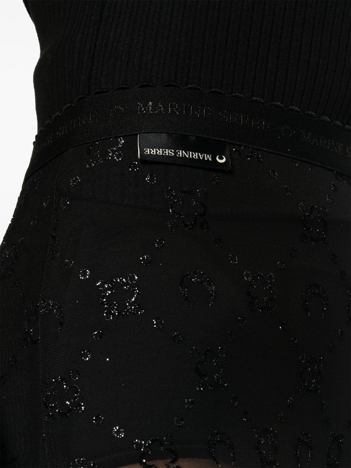 Moonogram Mesh Flock Tights