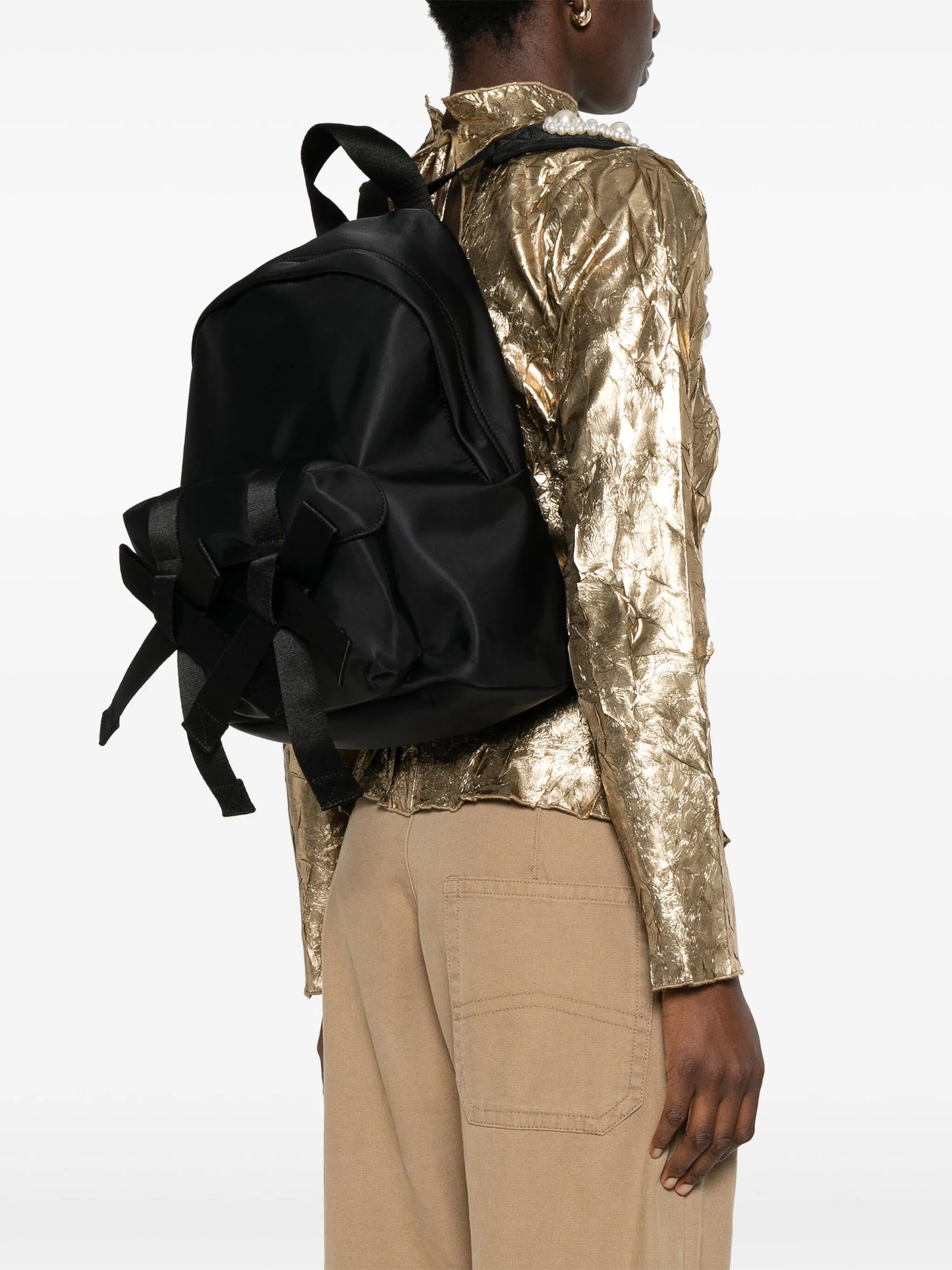 bow-detail backpack
