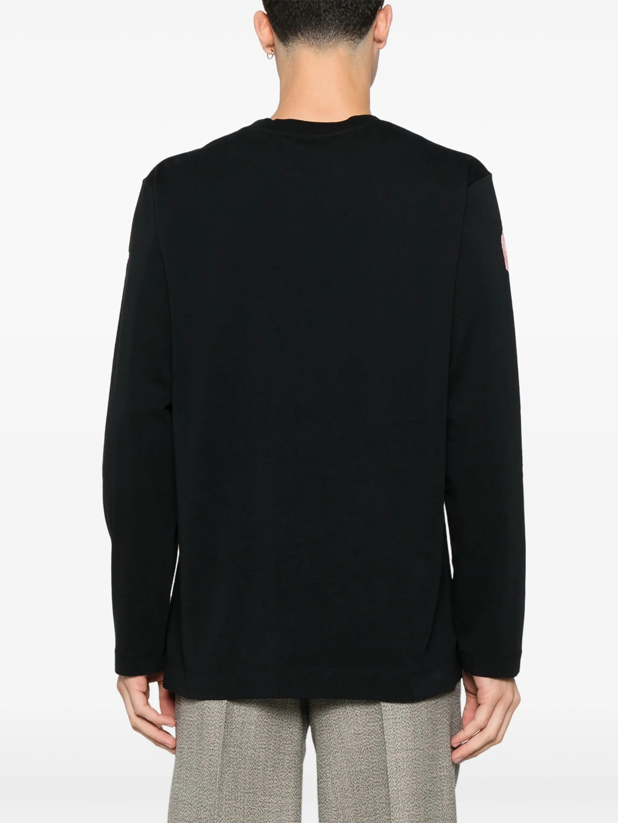carnation-print long-sleeve T-shirt