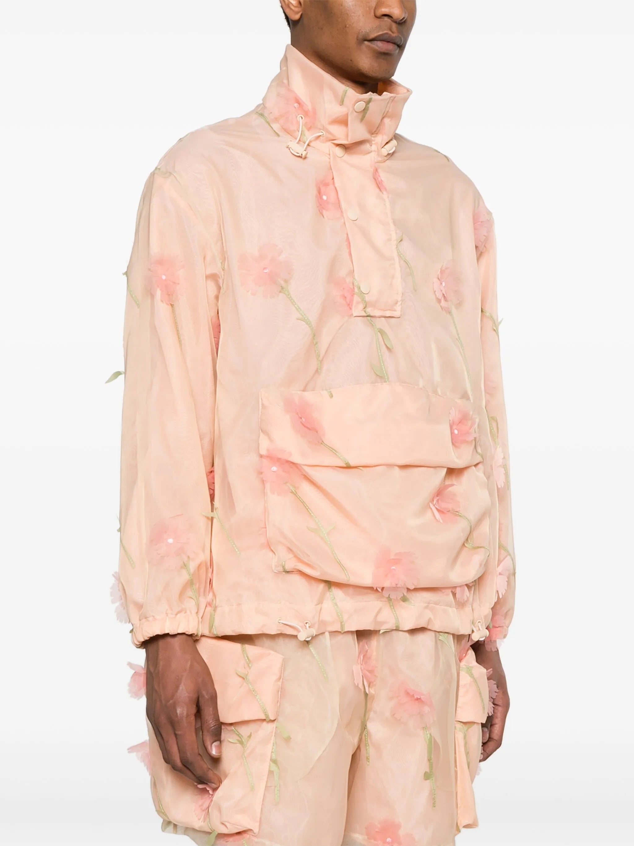 layered cargo flap jacket