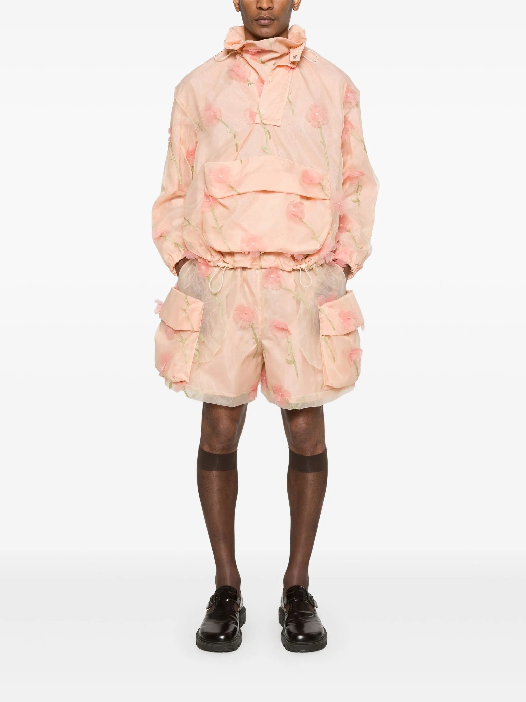layered cargo flap jacket