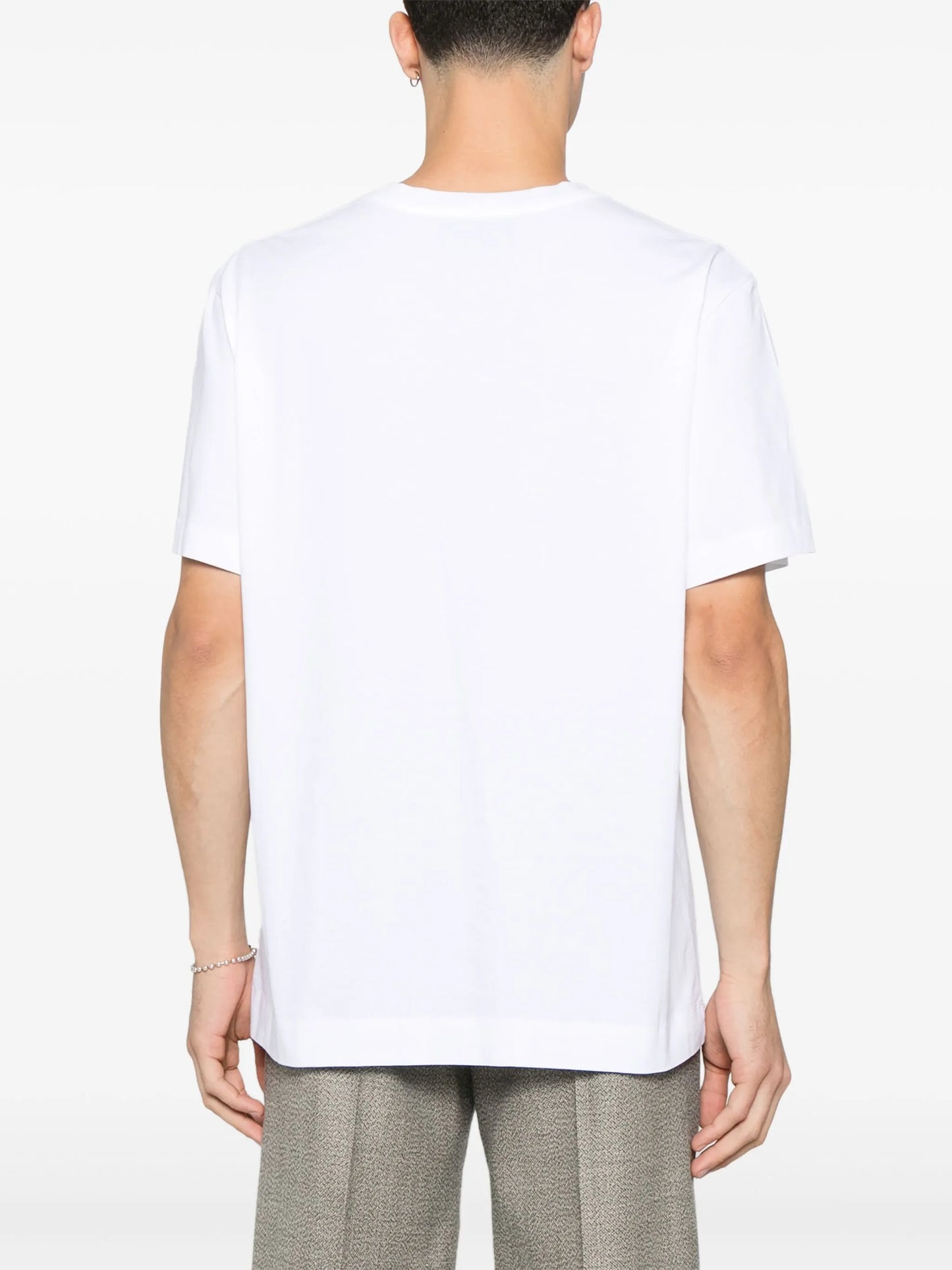 carnation-print short-sleeve T-shirt
