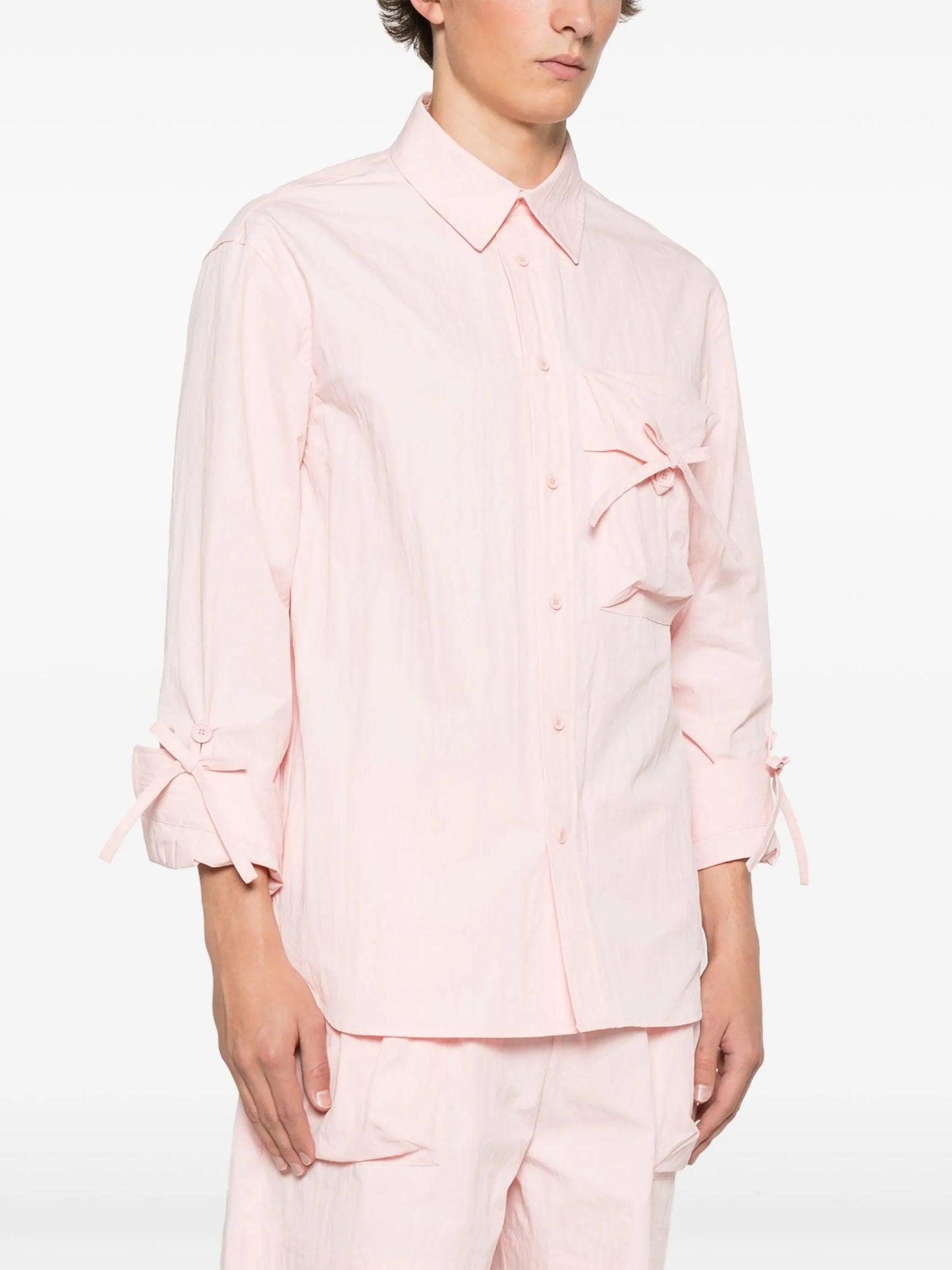 bow-detail shirt