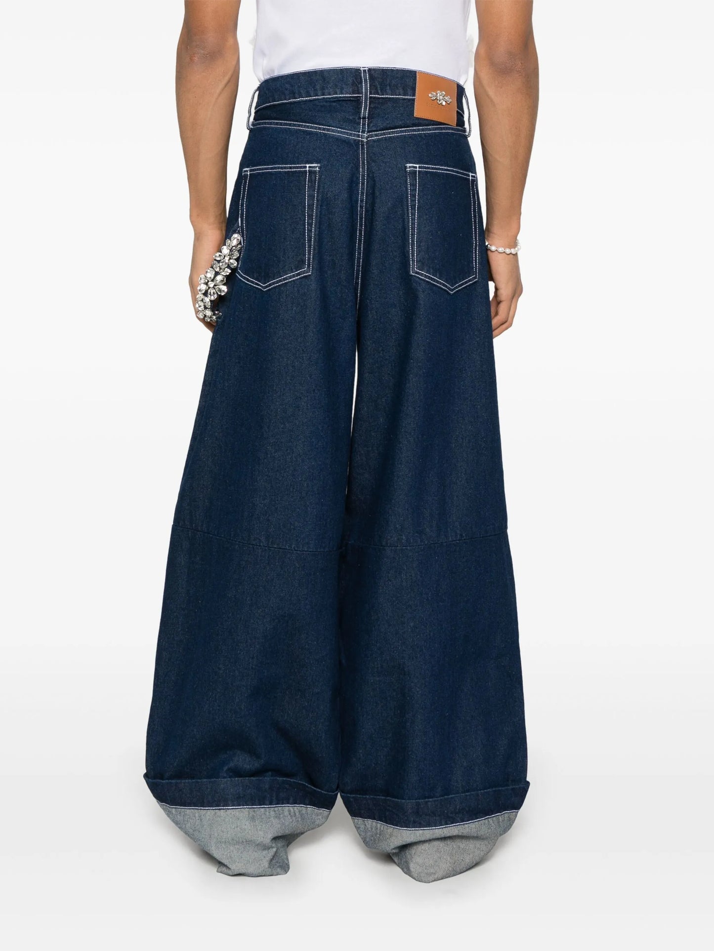 wide-leg puddle jeans