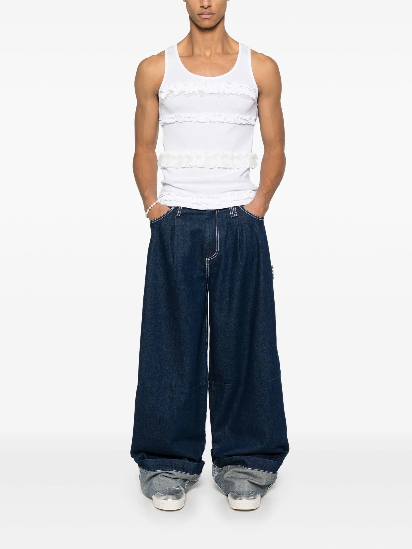 wide-leg puddle jeans