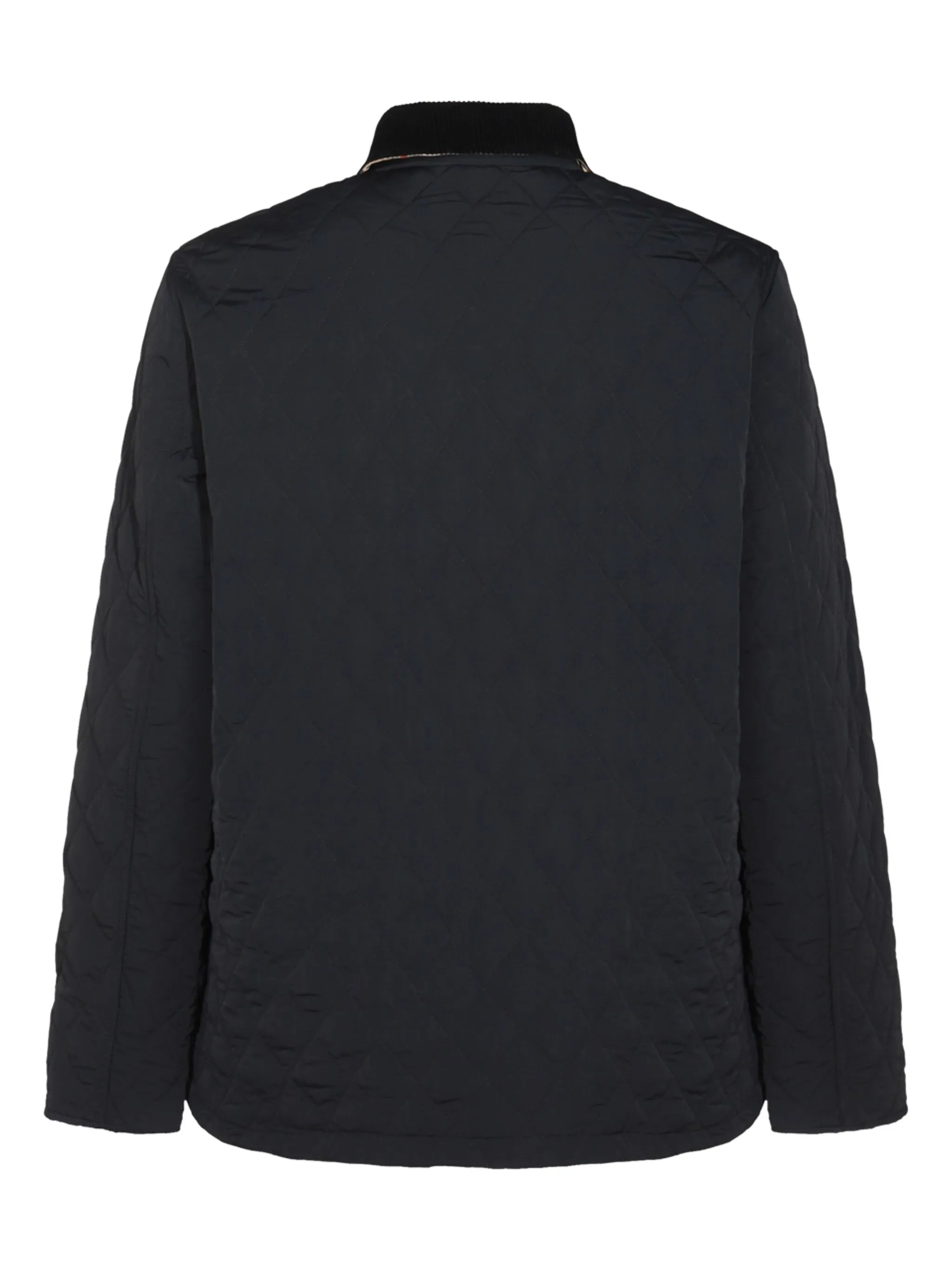 logo-embroidered quilted jacket