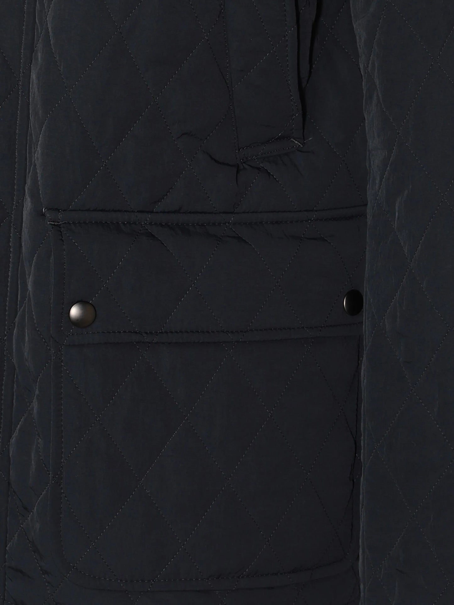 logo-embroidered quilted jacket
