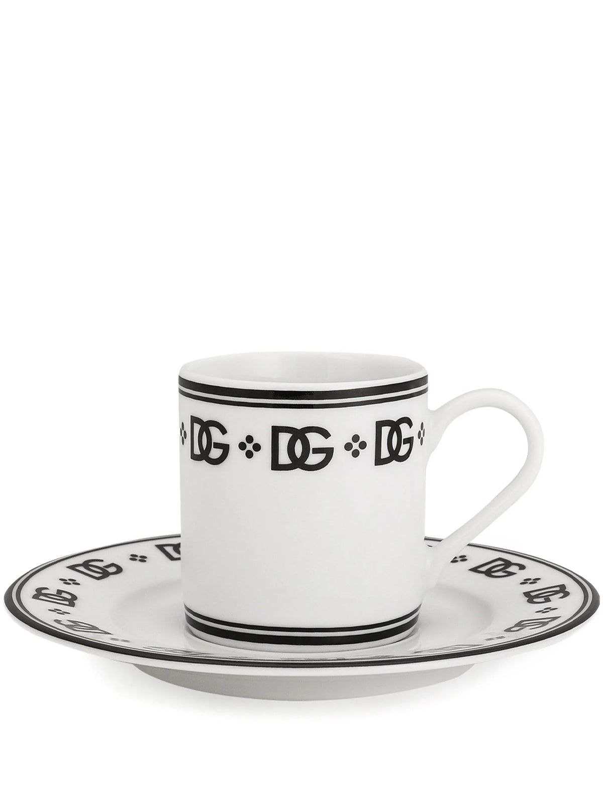 porcelain espresso cups with saucers (set of two)
