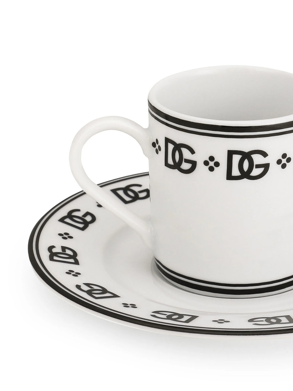 porcelain espresso cups with saucers (set of two)