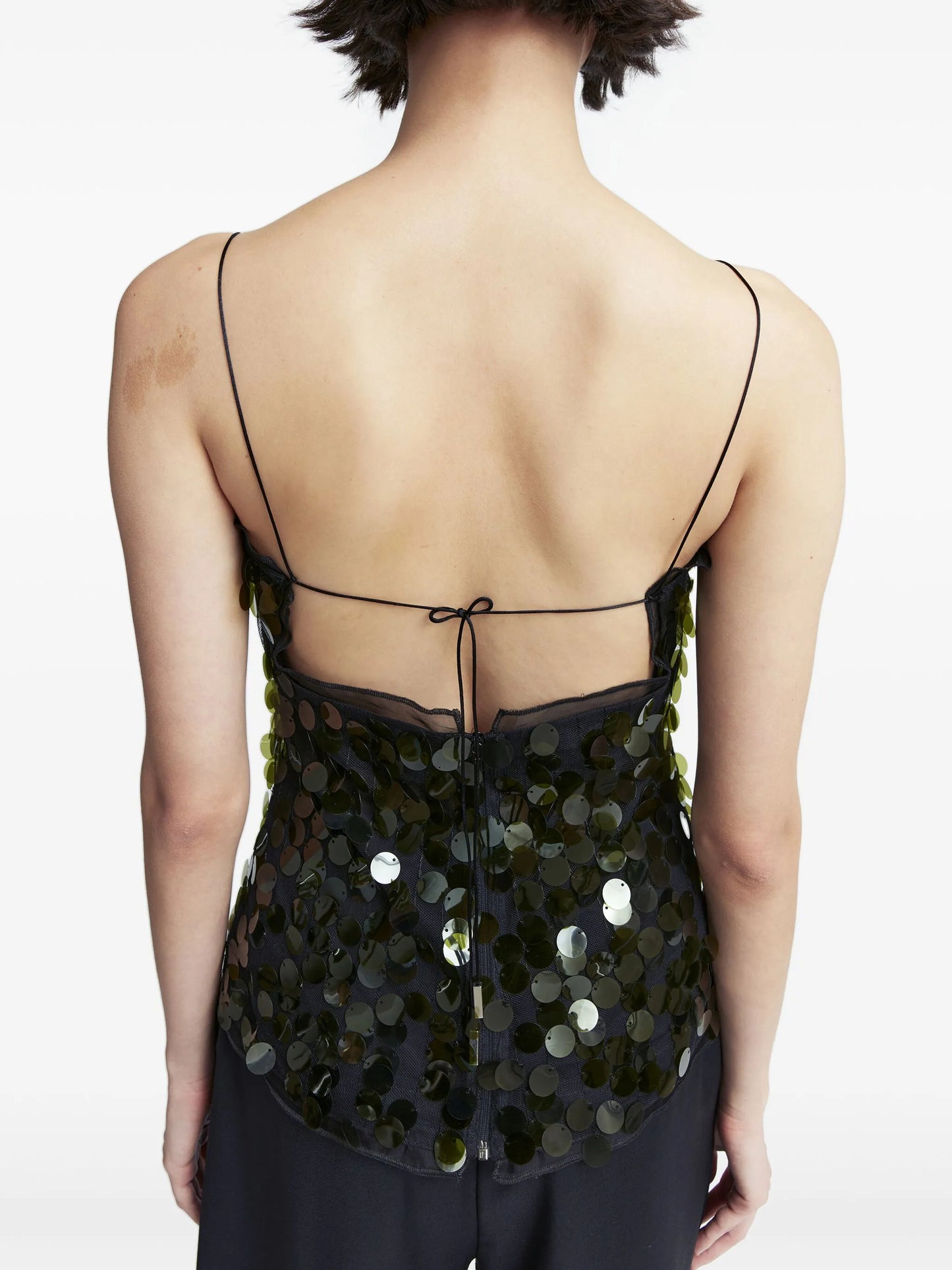 Suero sequin-embellished top