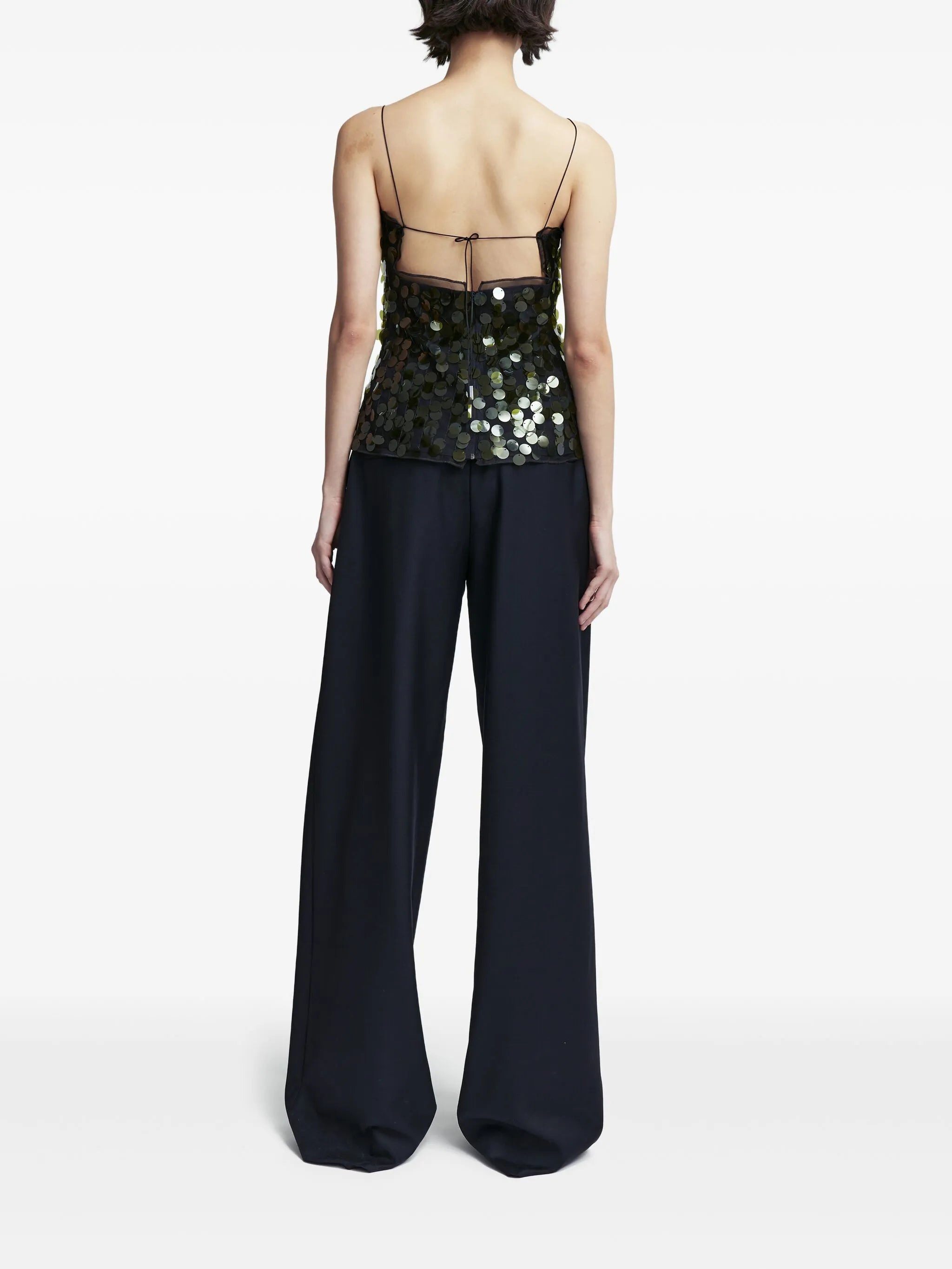 Suero sequin-embellished top