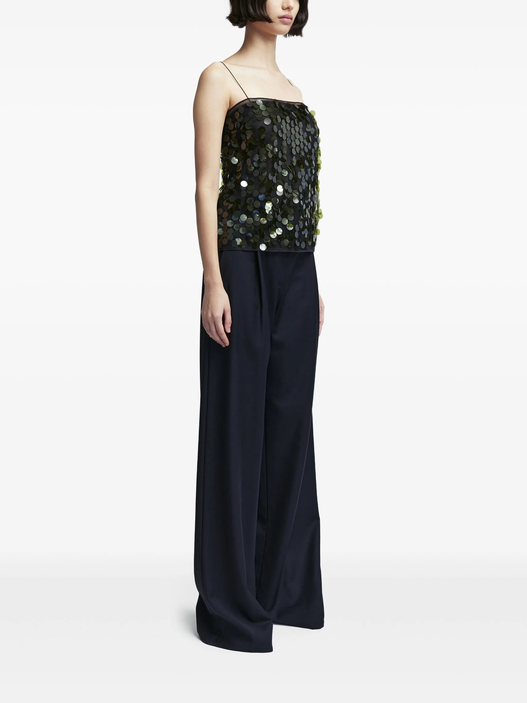 Suero sequin-embellished top