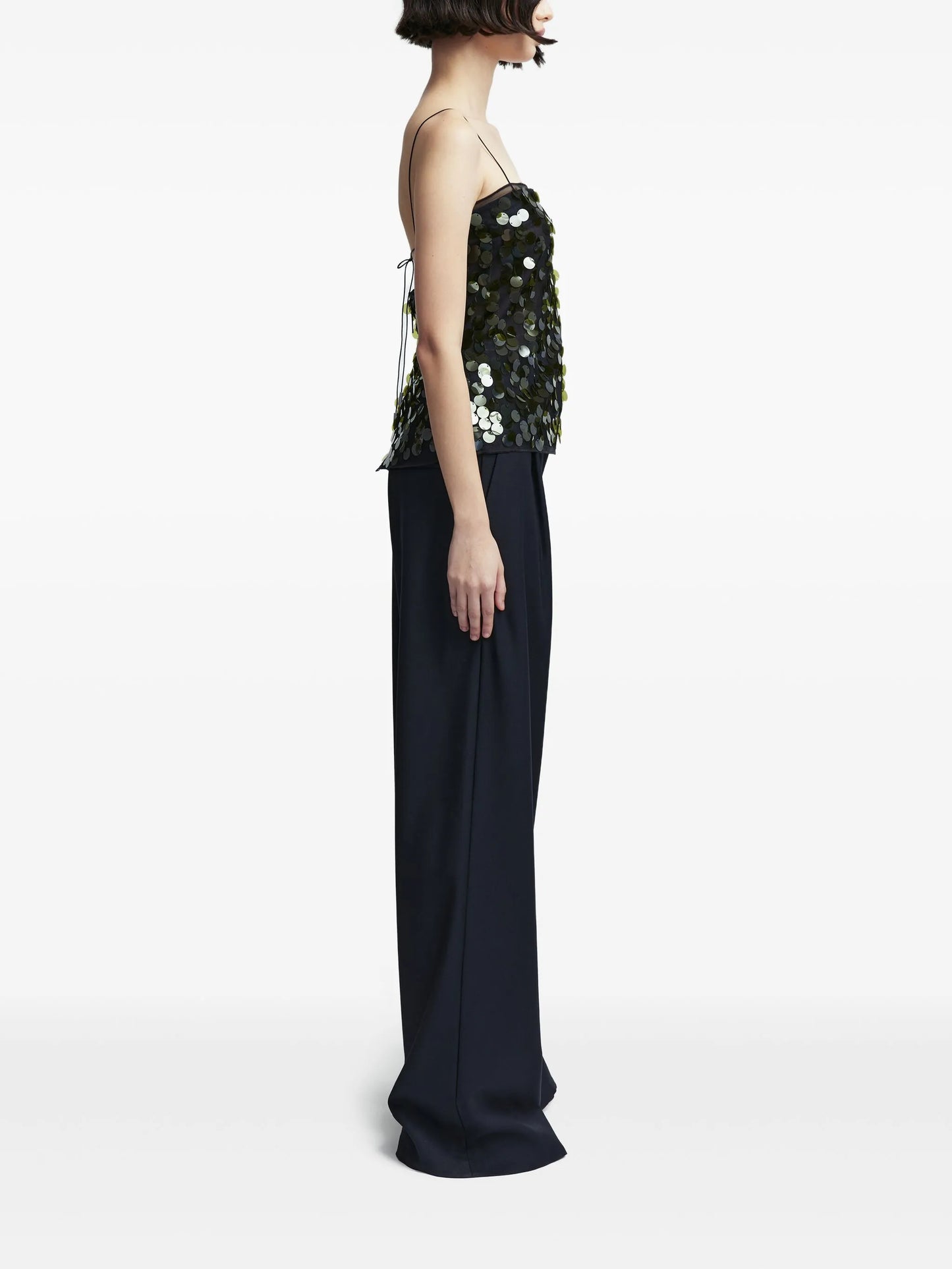 Suero sequin-embellished top