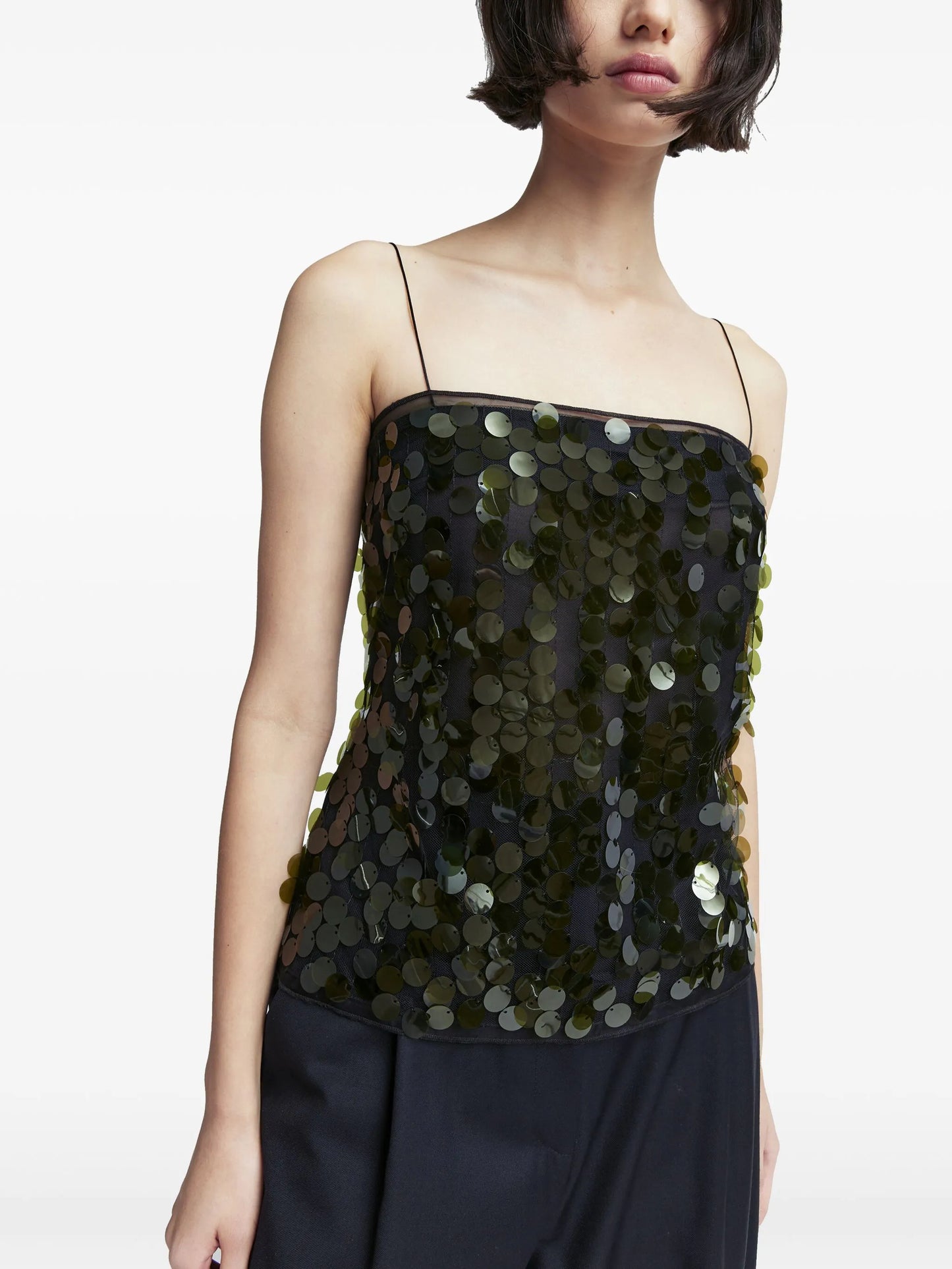 Suero sequin-embellished top