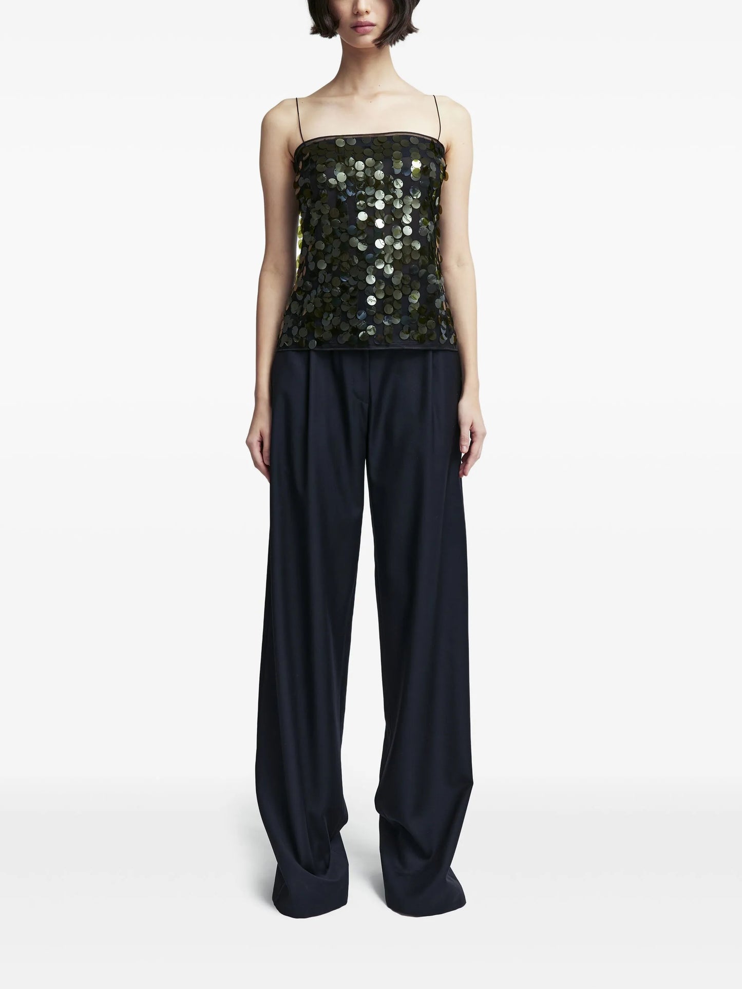 Suero sequin-embellished top