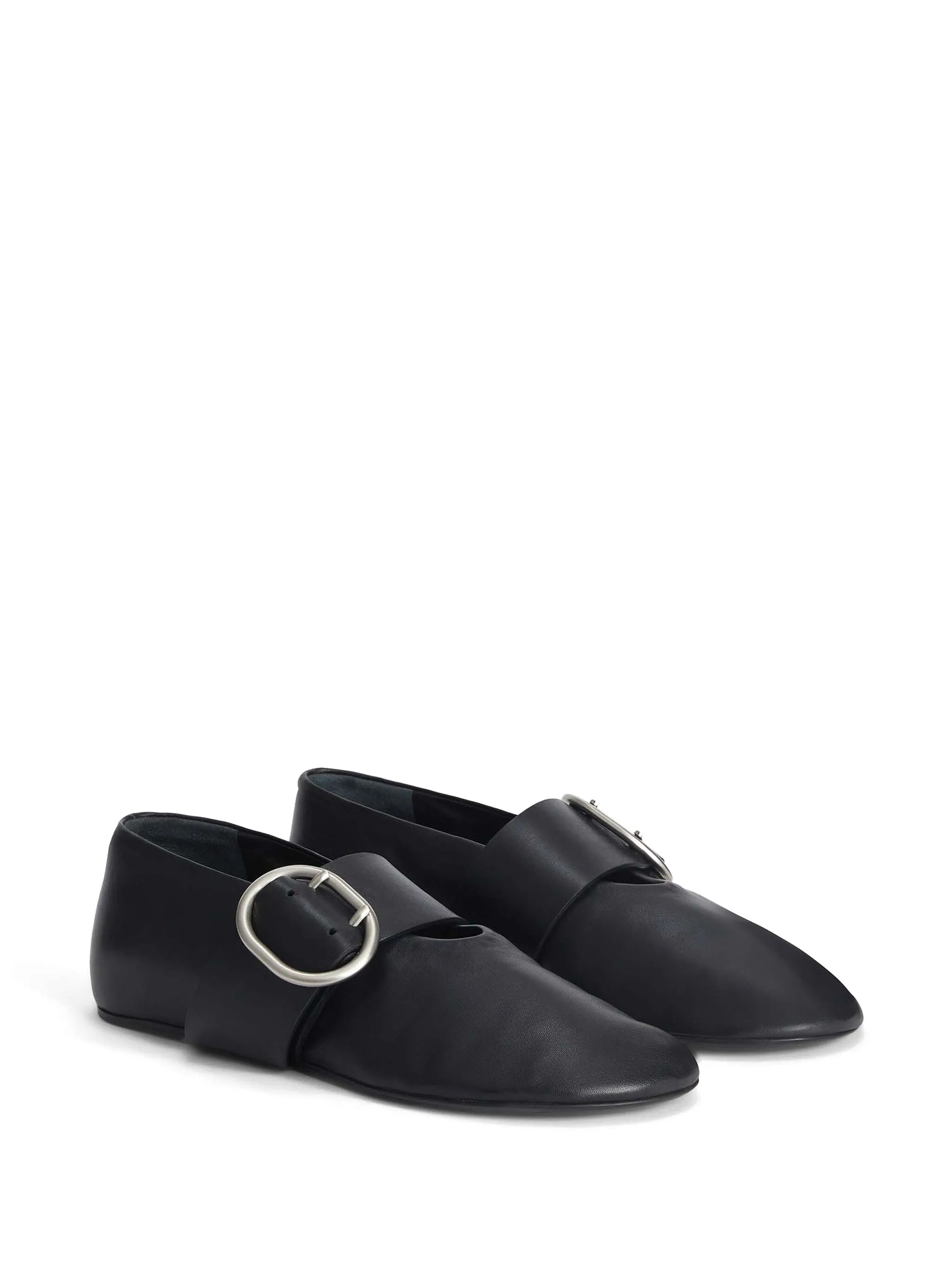 leather ballerina shoes