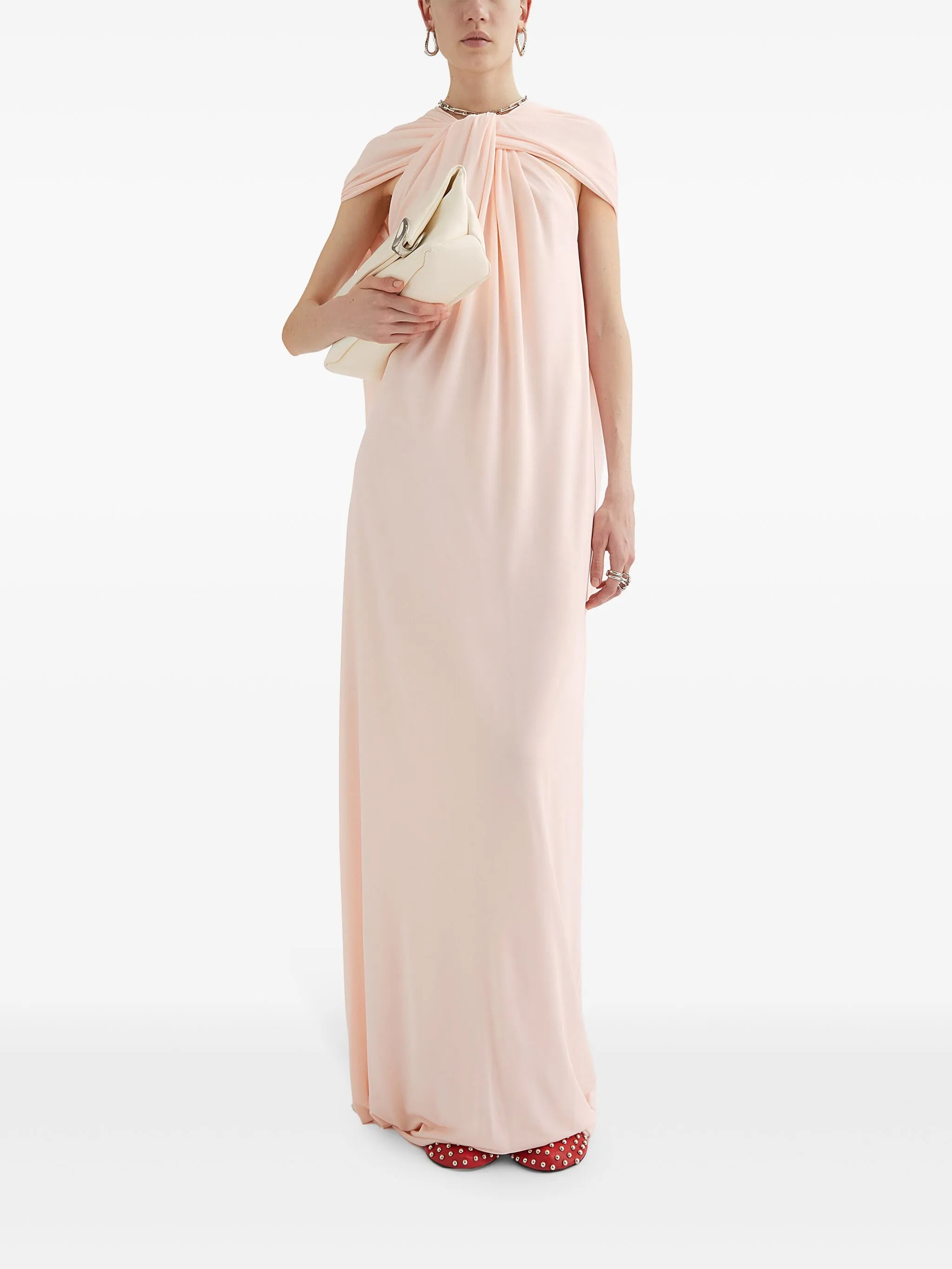 draped maxi dress