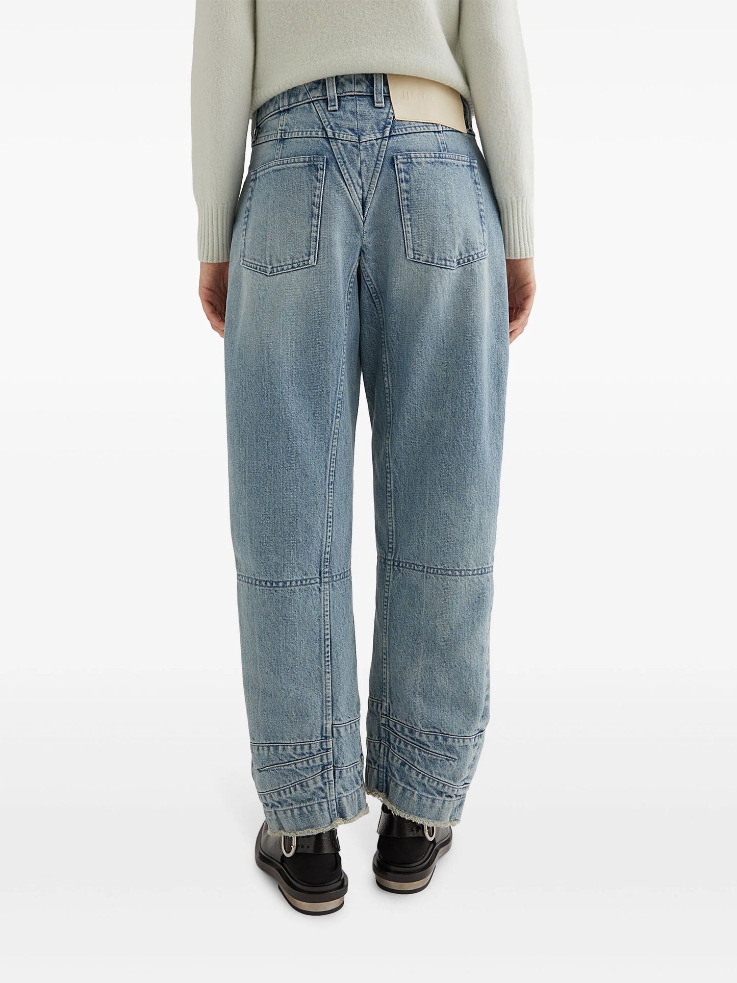 tapered-leg jeans