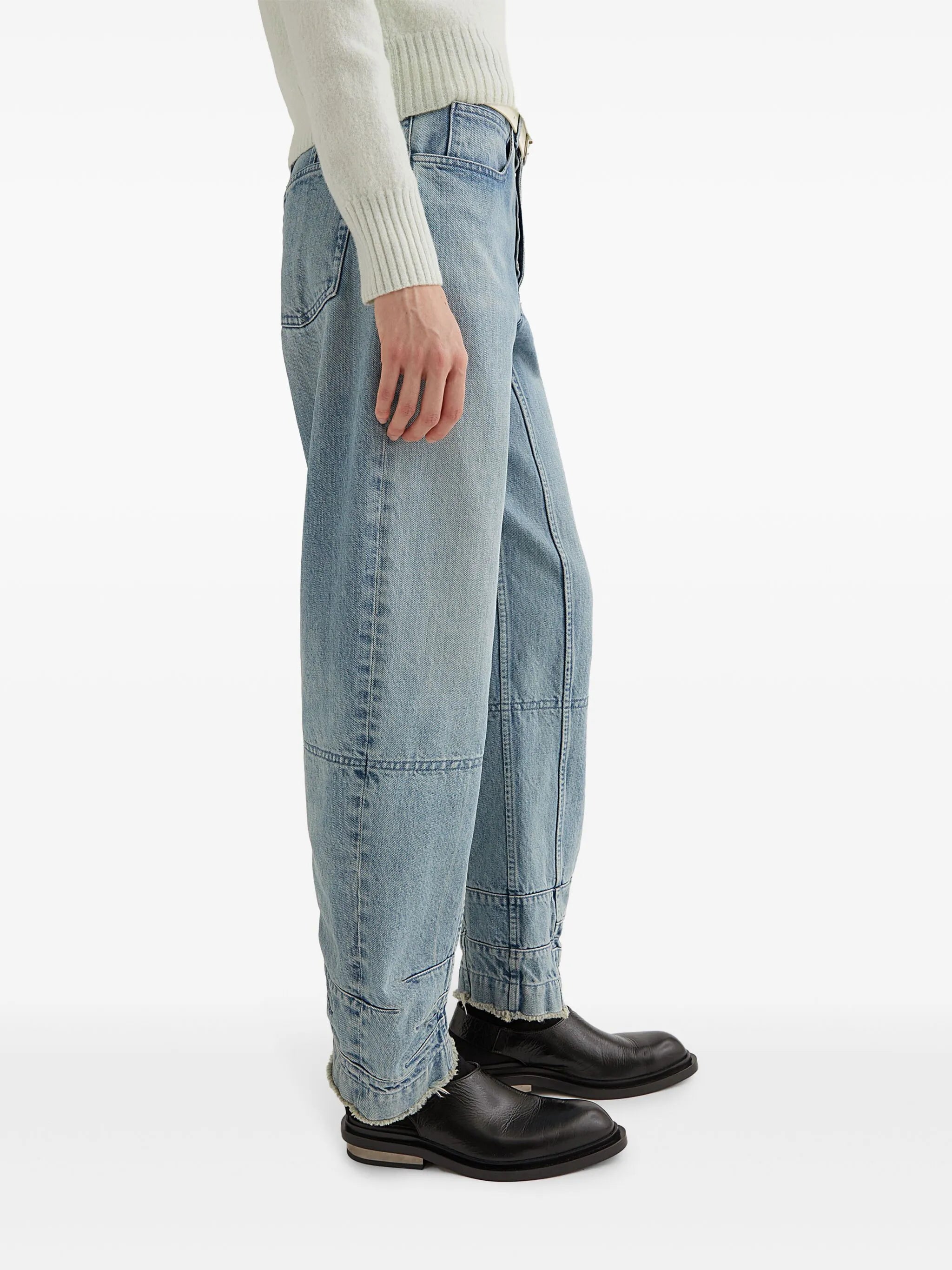 tapered-leg jeans