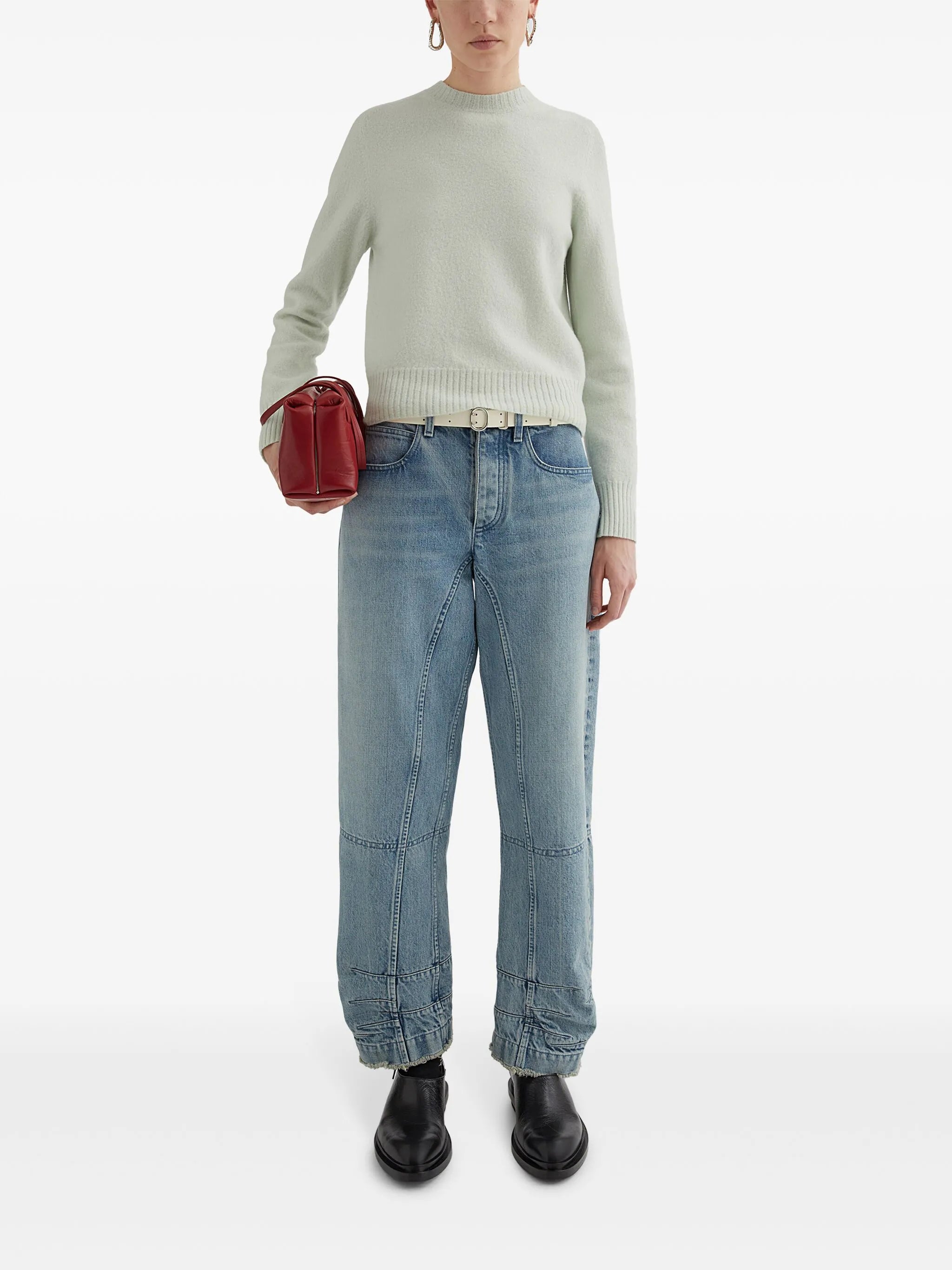 tapered-leg jeans