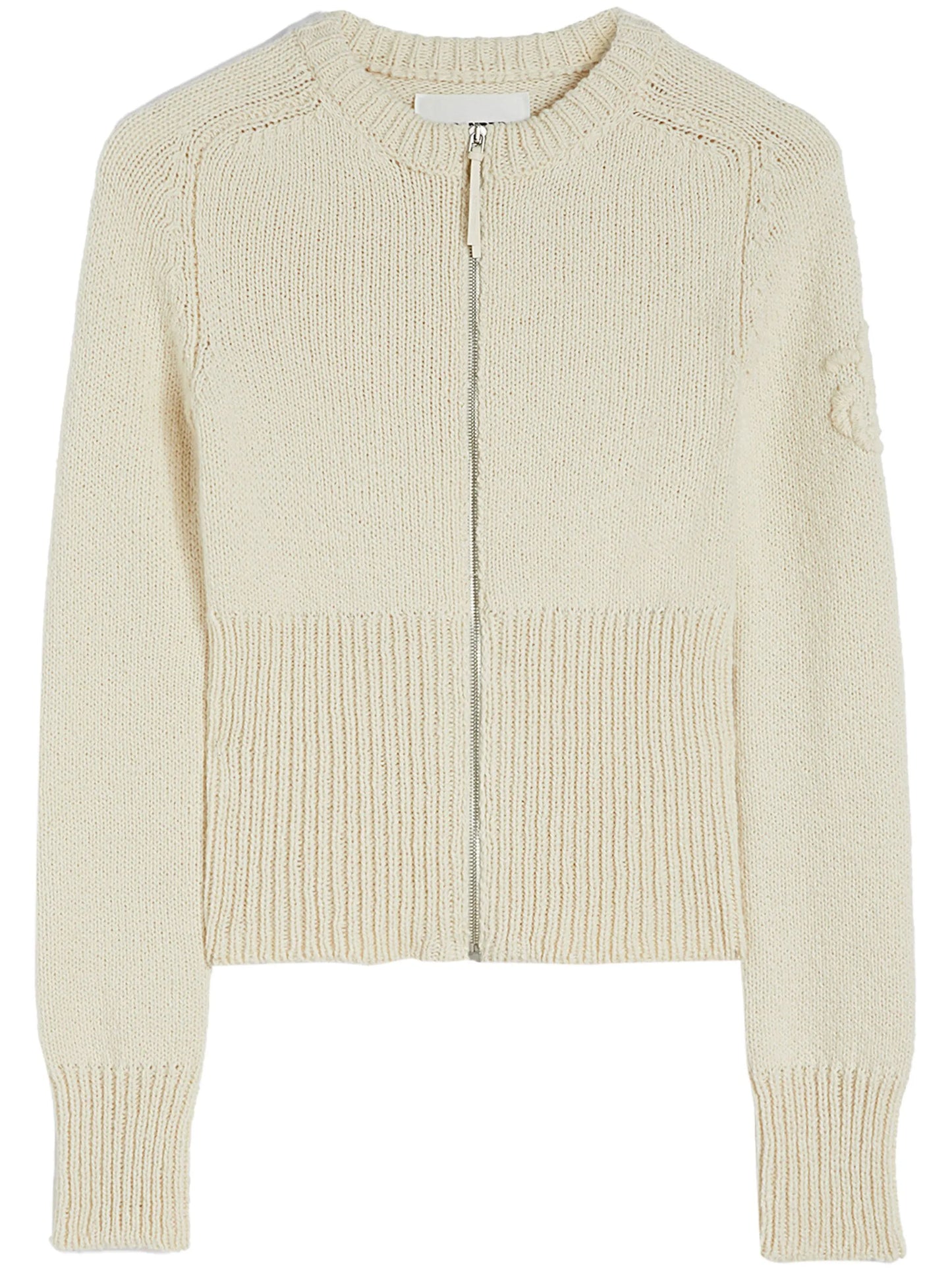 zip-up cardigan