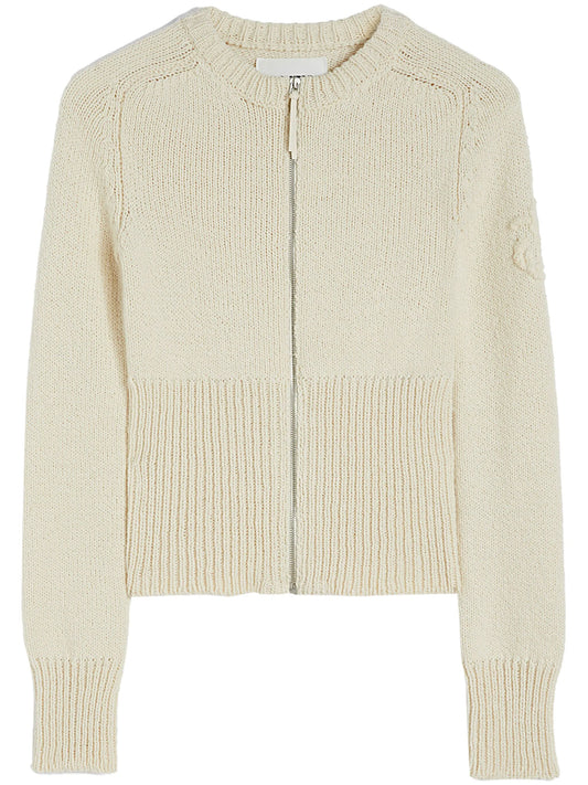 zip-up cardigan