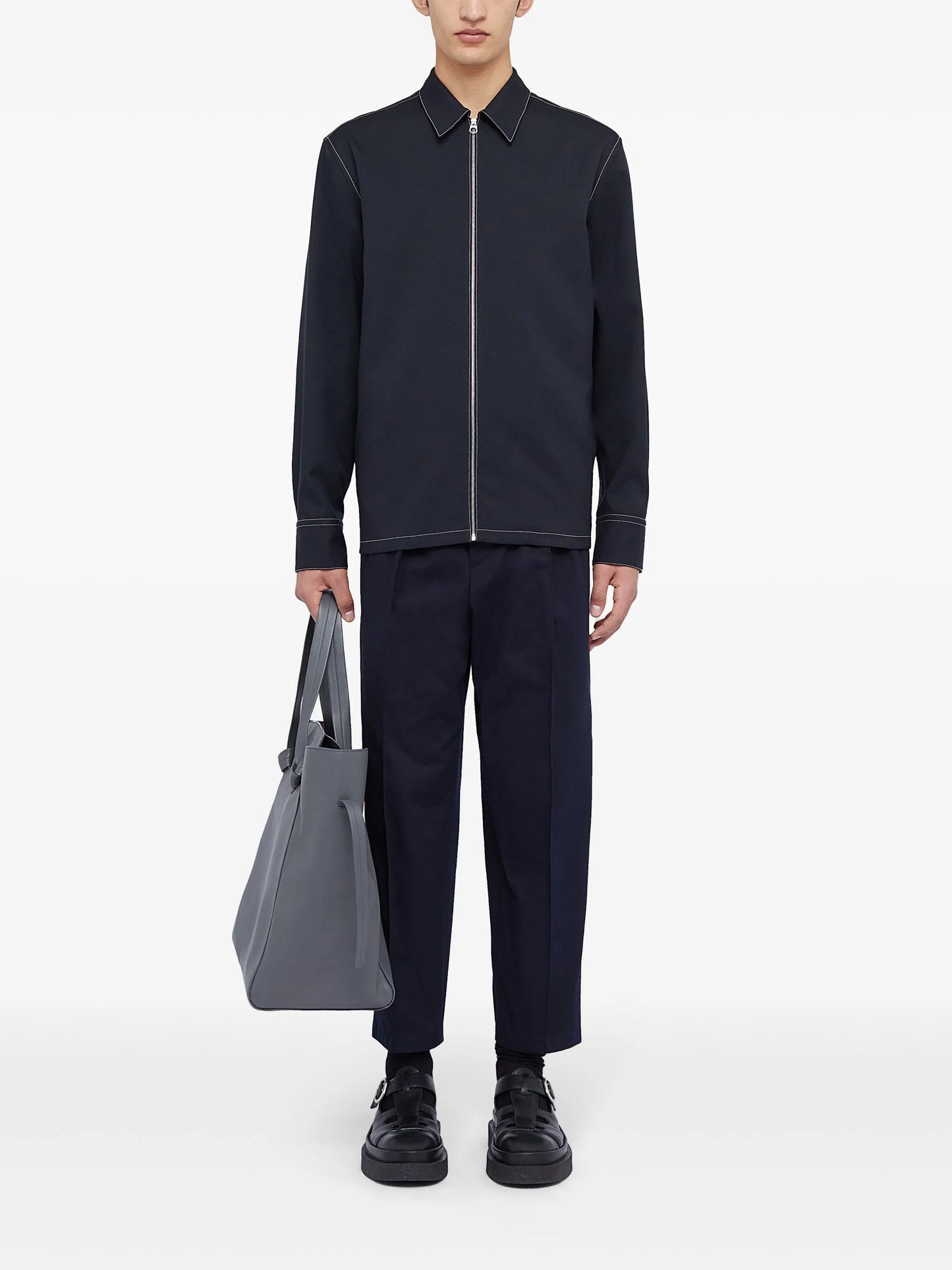 zip-up shirt jacket