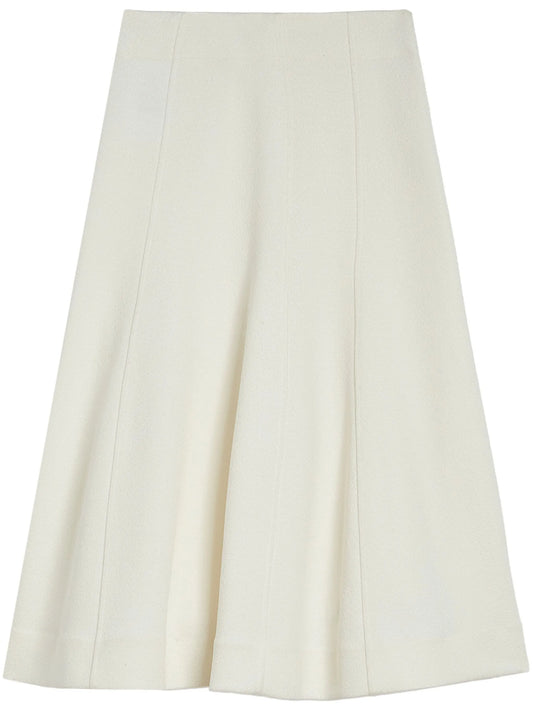 panelled flared midi skirt