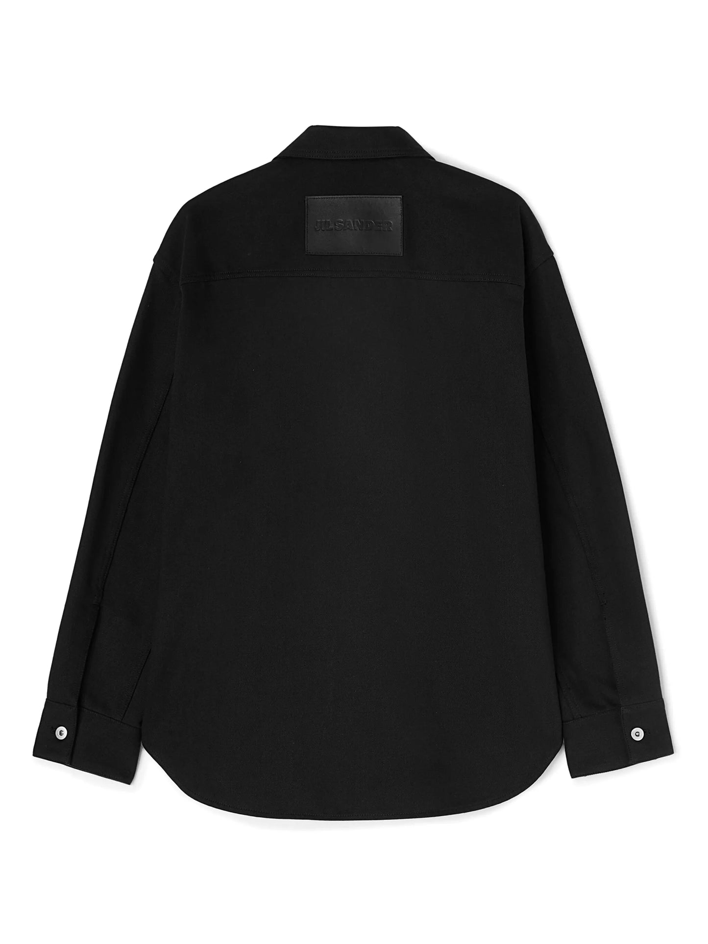 logo-patch denim shirt