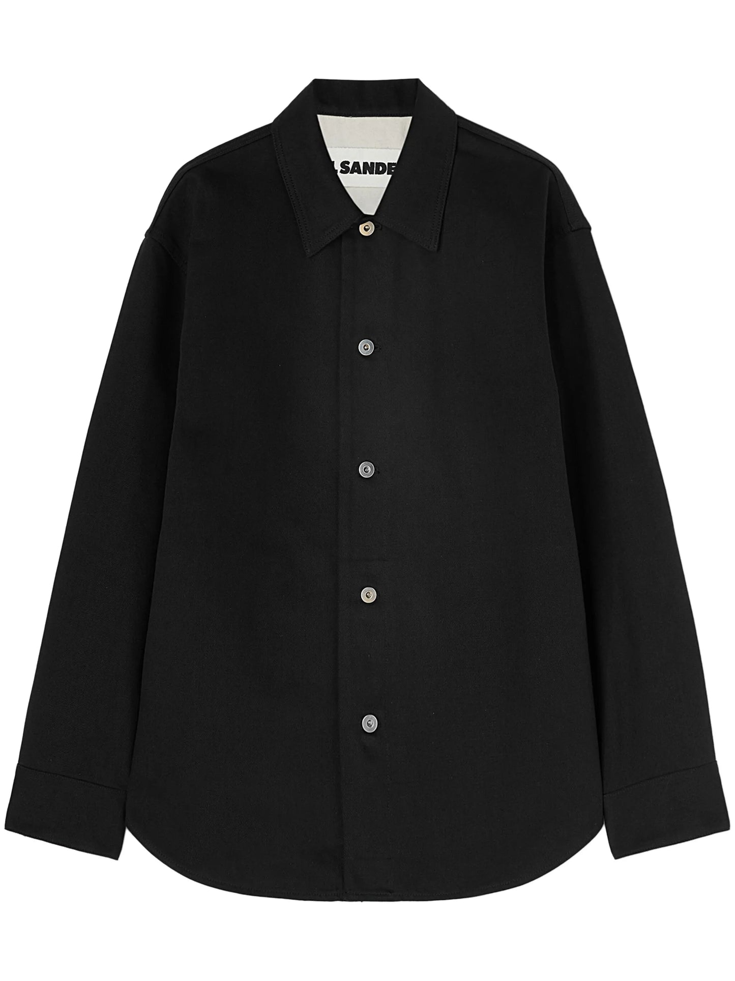 logo-patch denim shirt