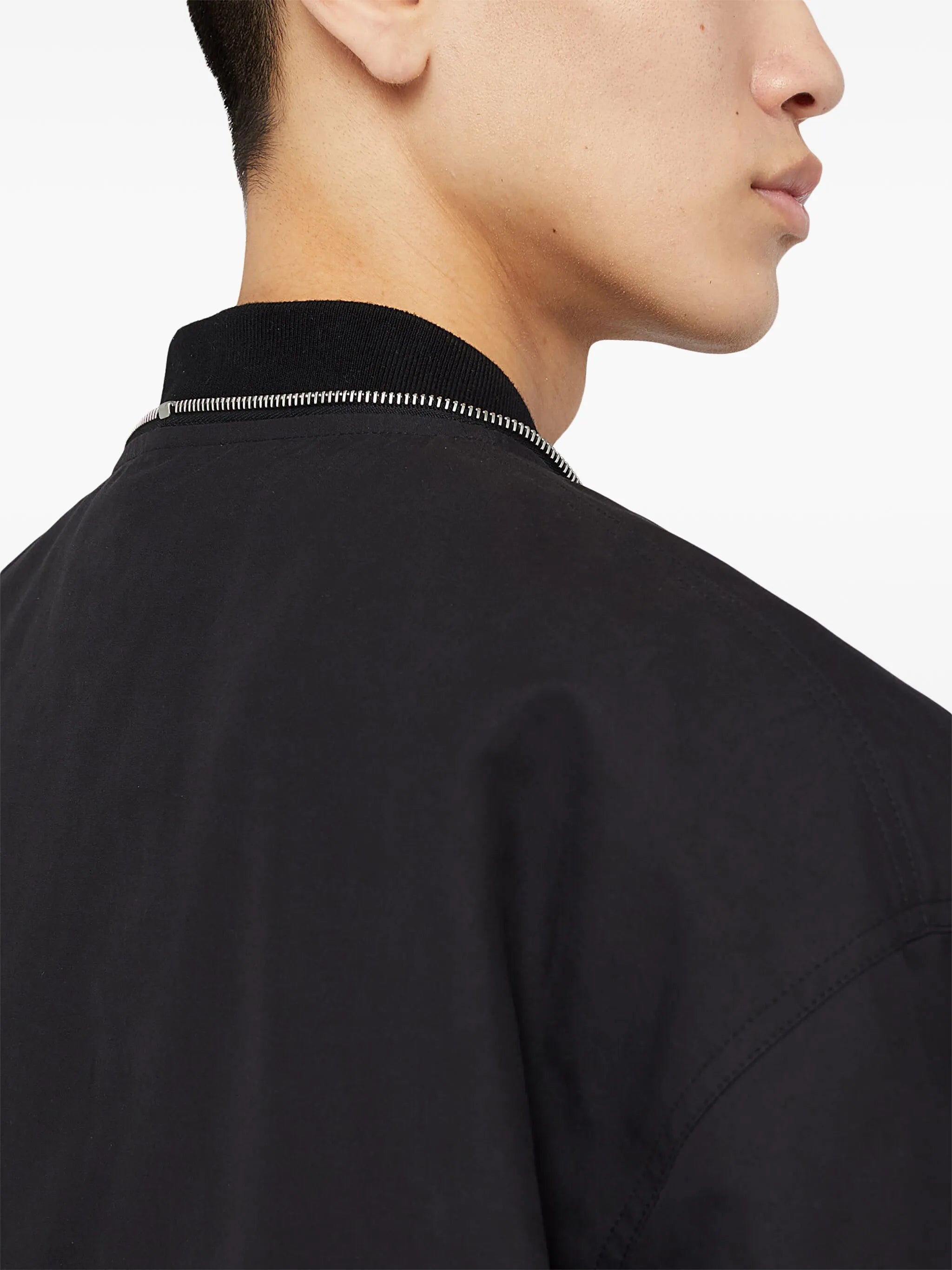 zipped bomber jacket