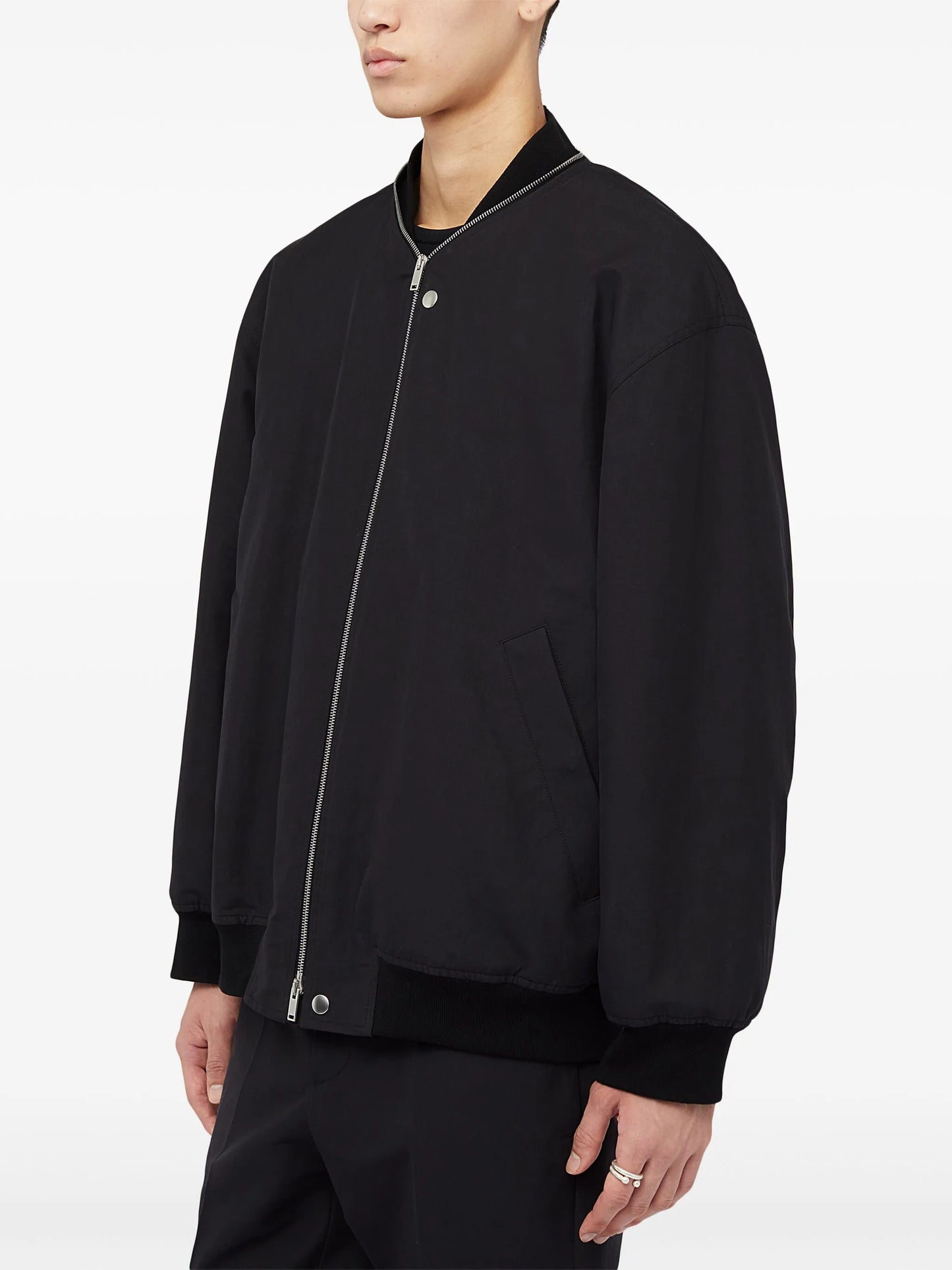 zipped bomber jacket