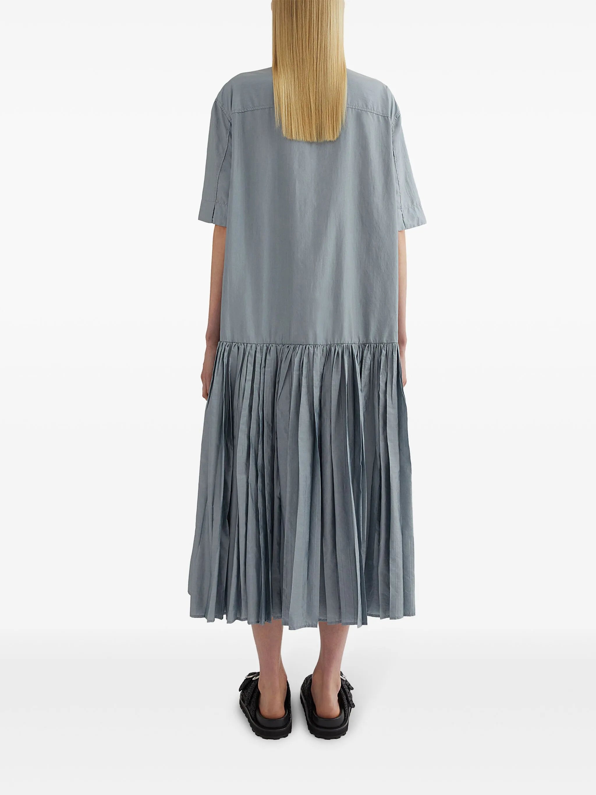panelled shirt dress