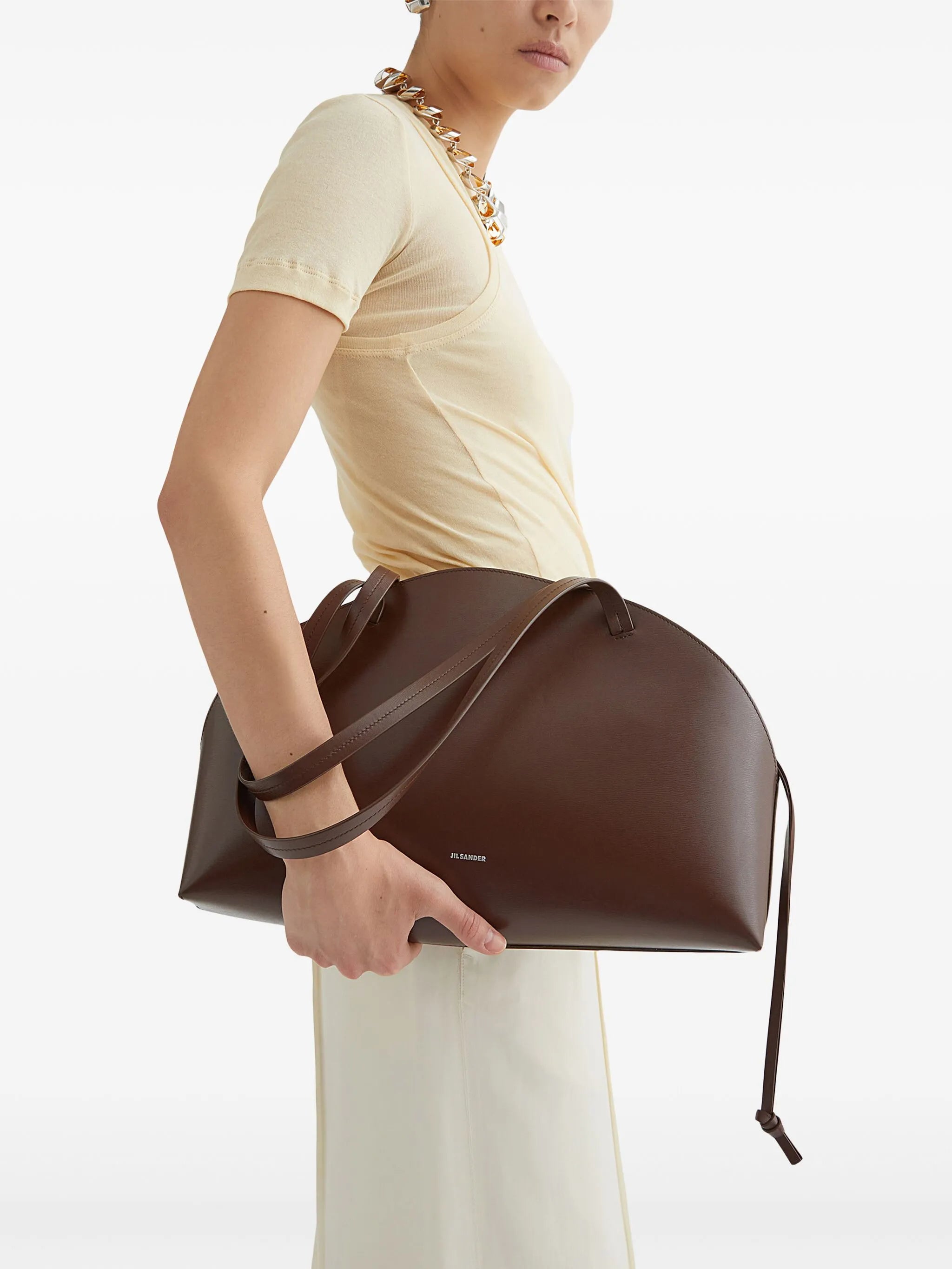 curved medium shoulder bag