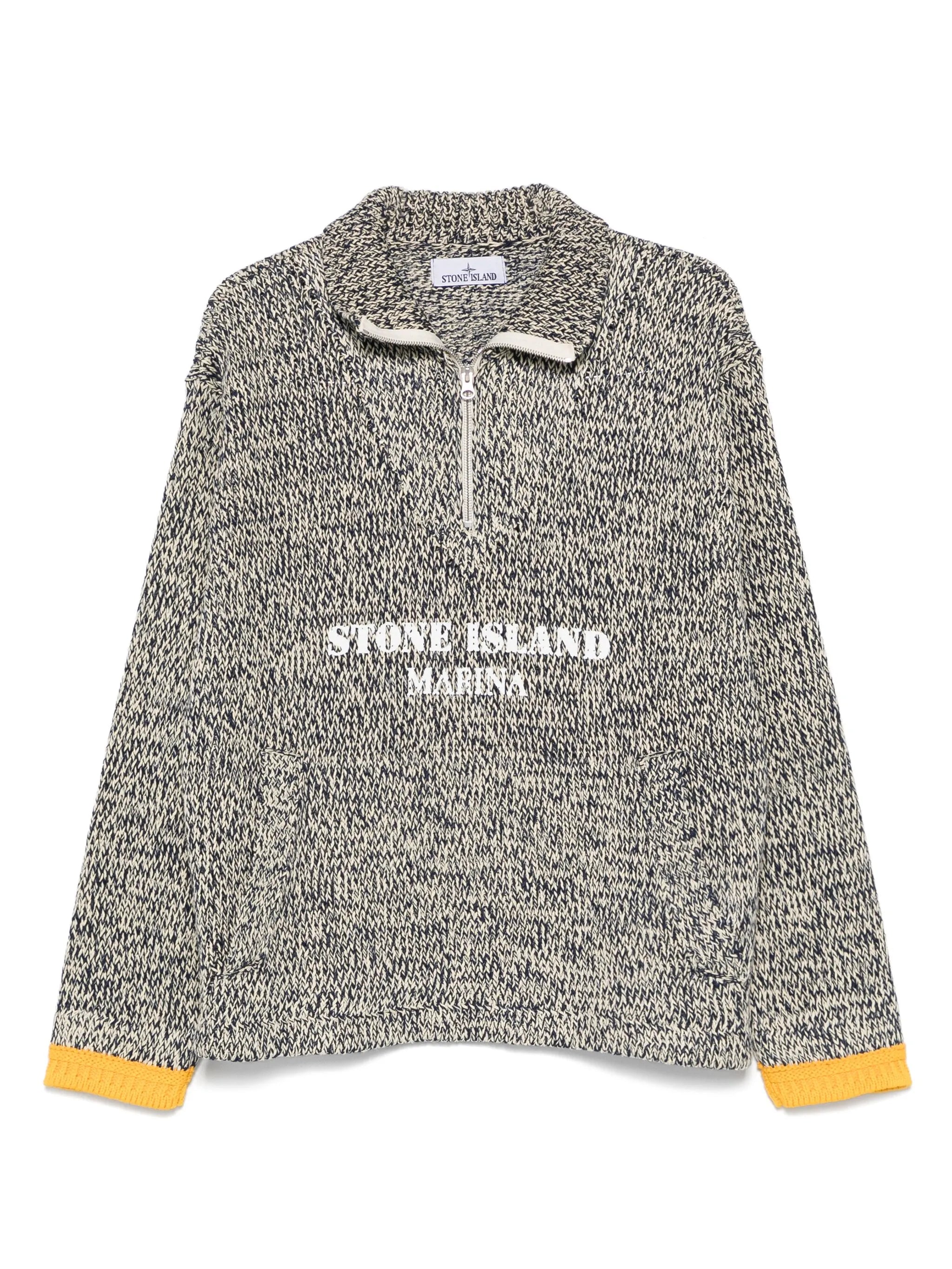 painted-logo sweater