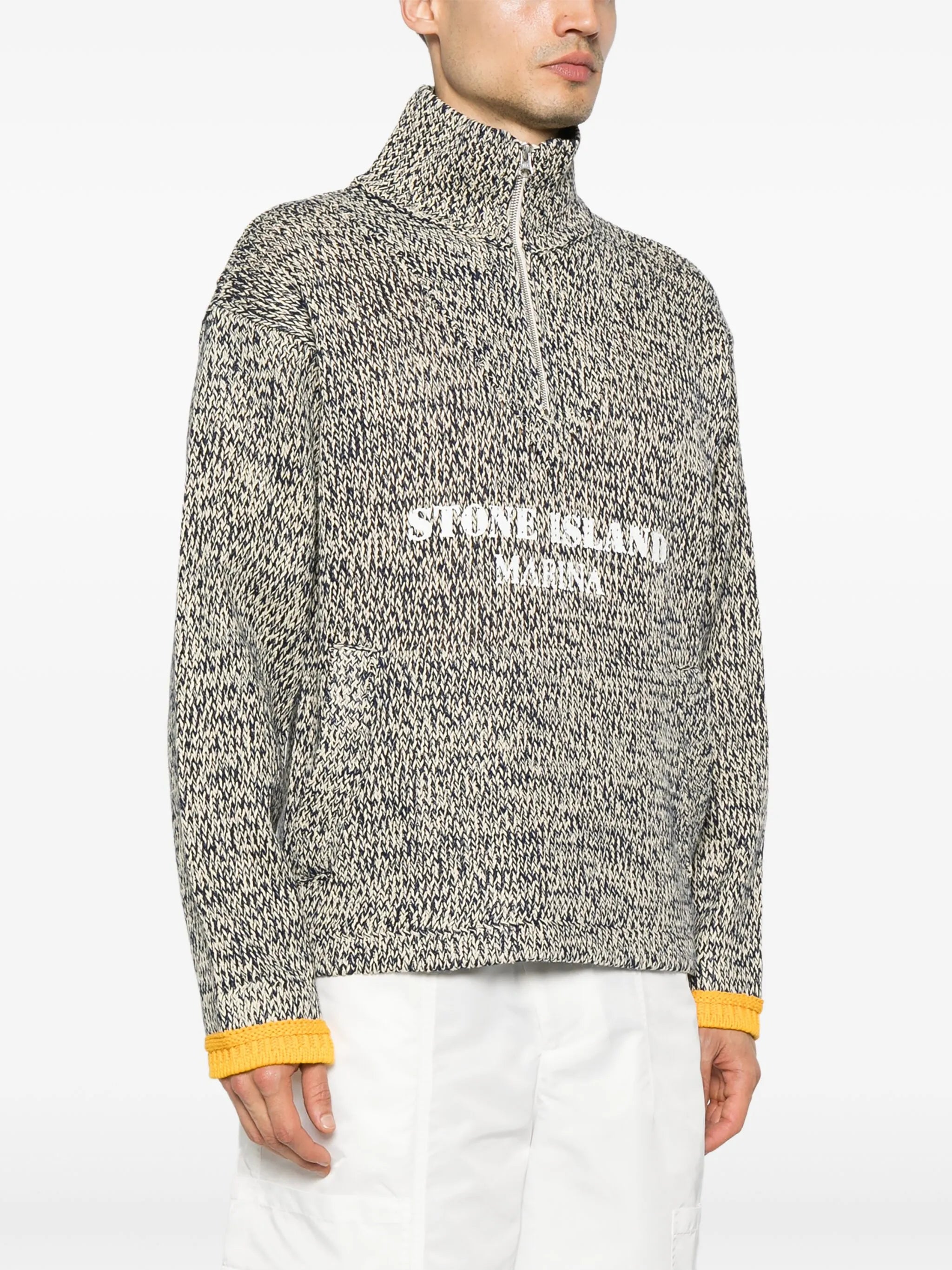 painted-logo sweater