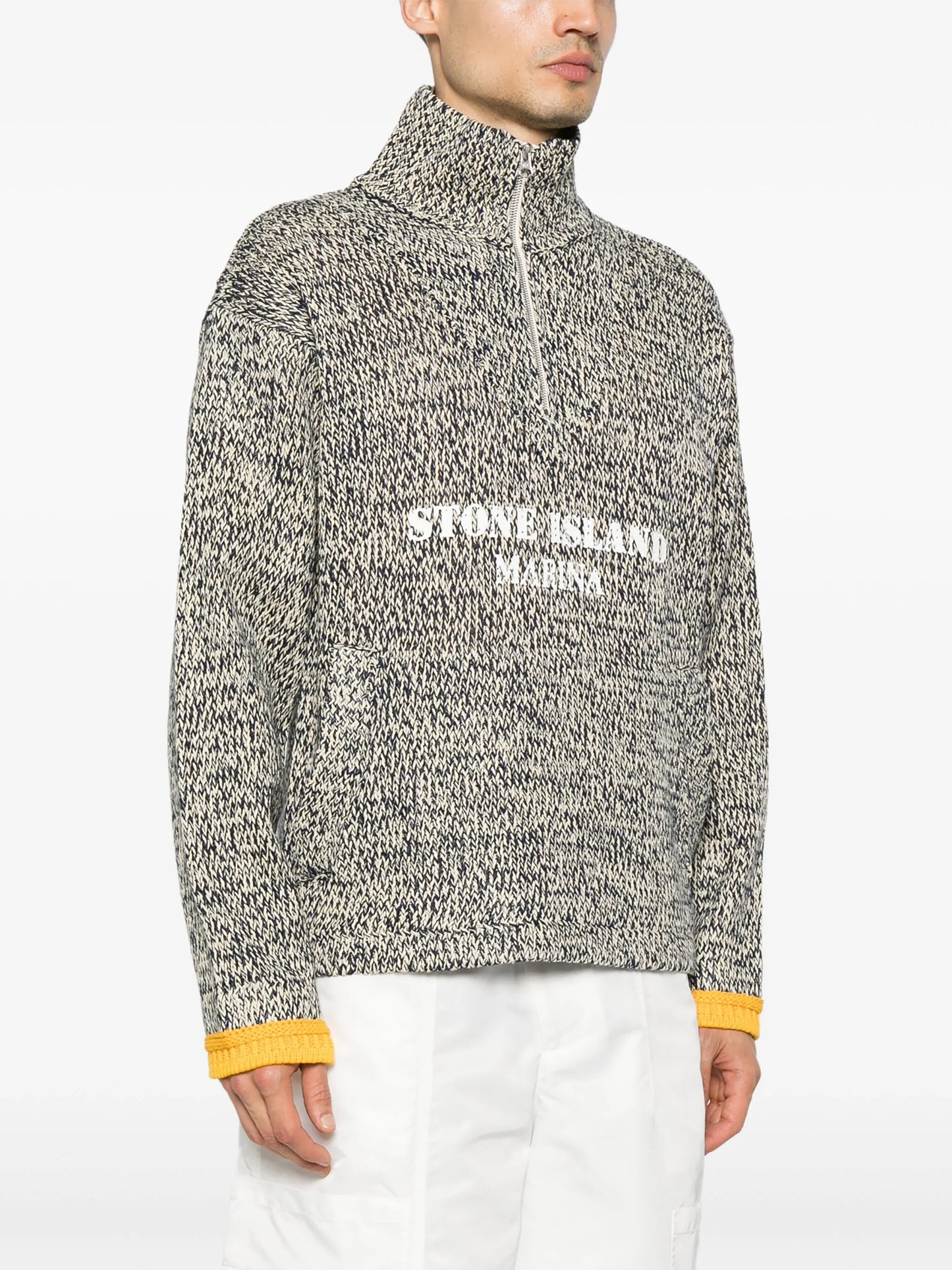 painted-logo sweater