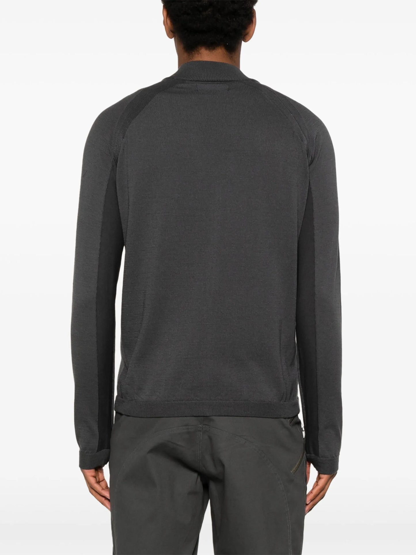 zip-up cardigan