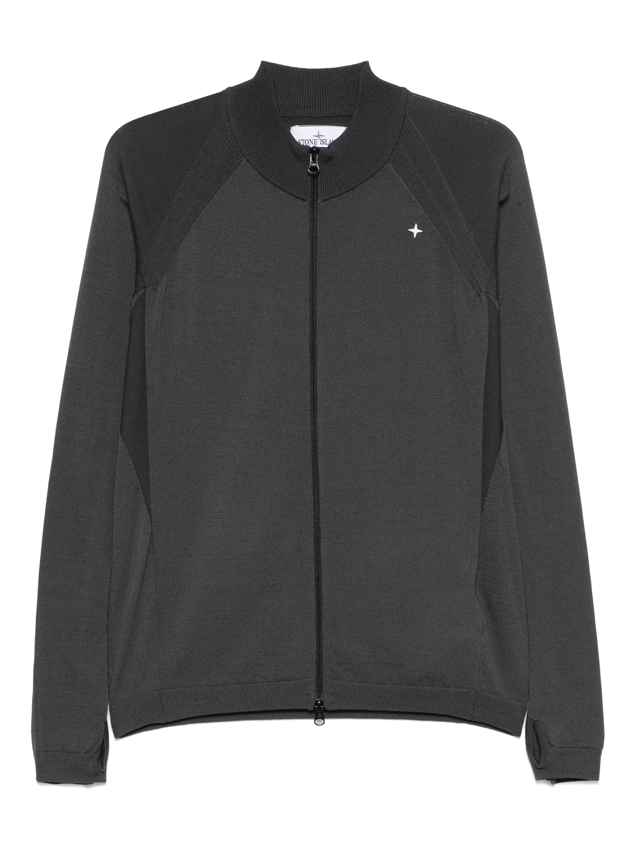 zip-up cardigan