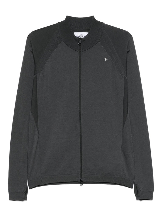 zip-up cardigan