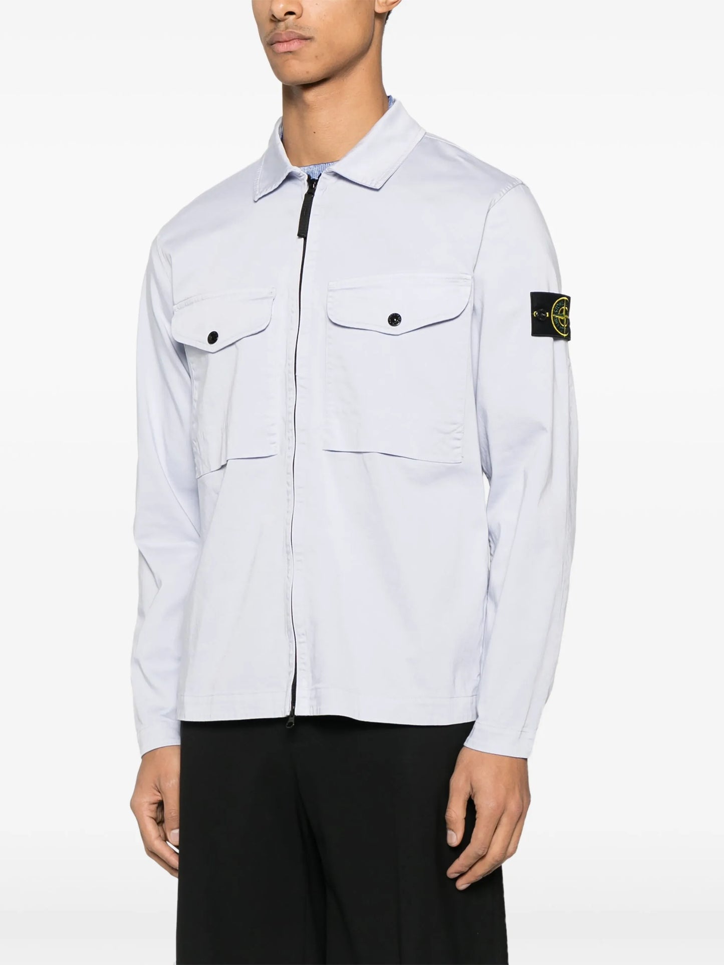 Compass-badge overshirt
