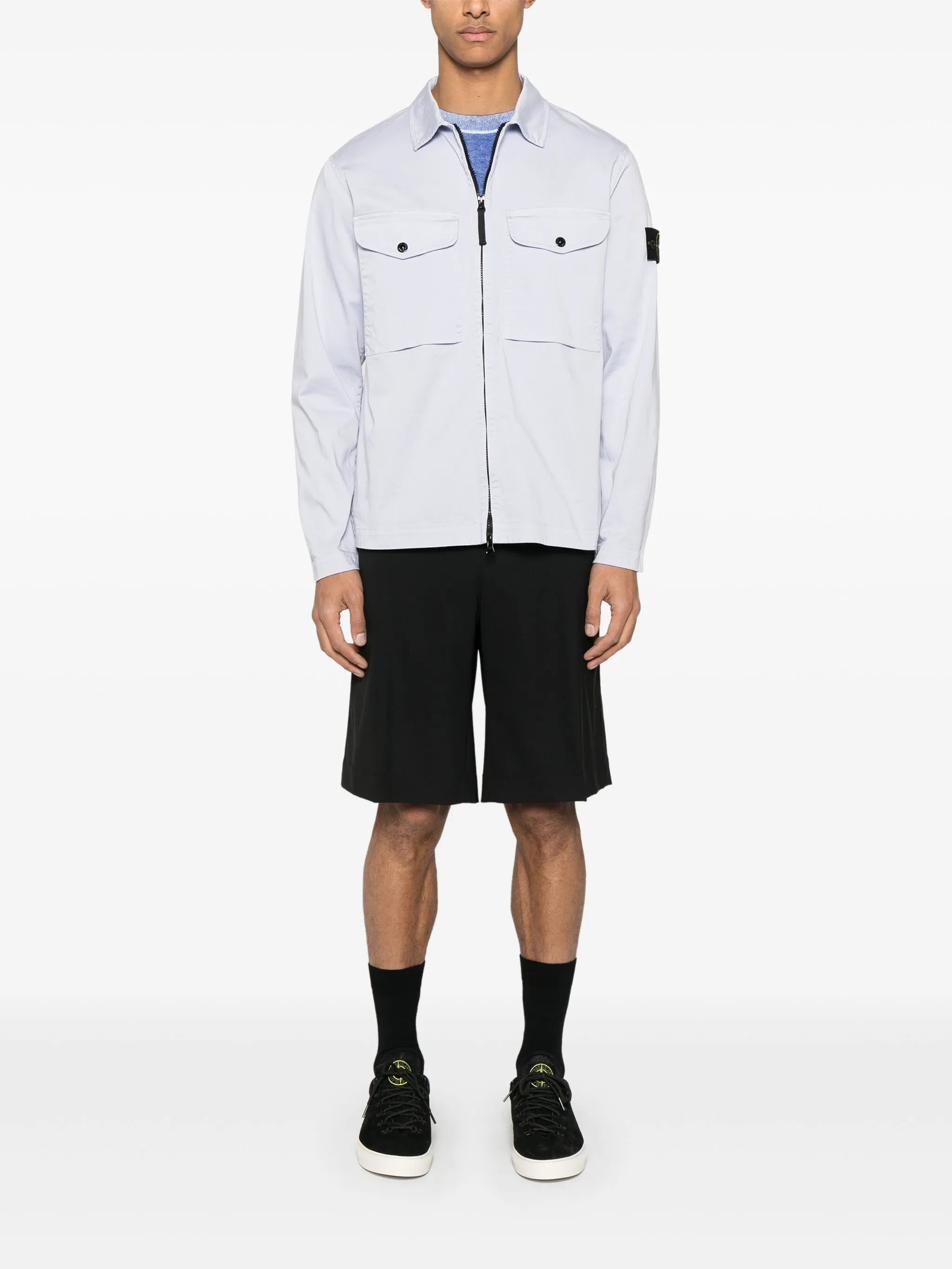 Compass-badge overshirt