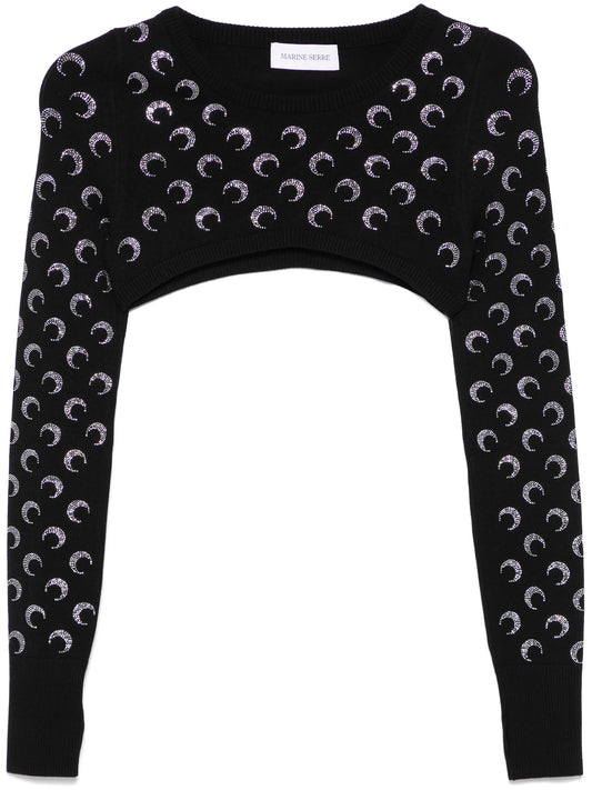 Moonogram-pattern sweater