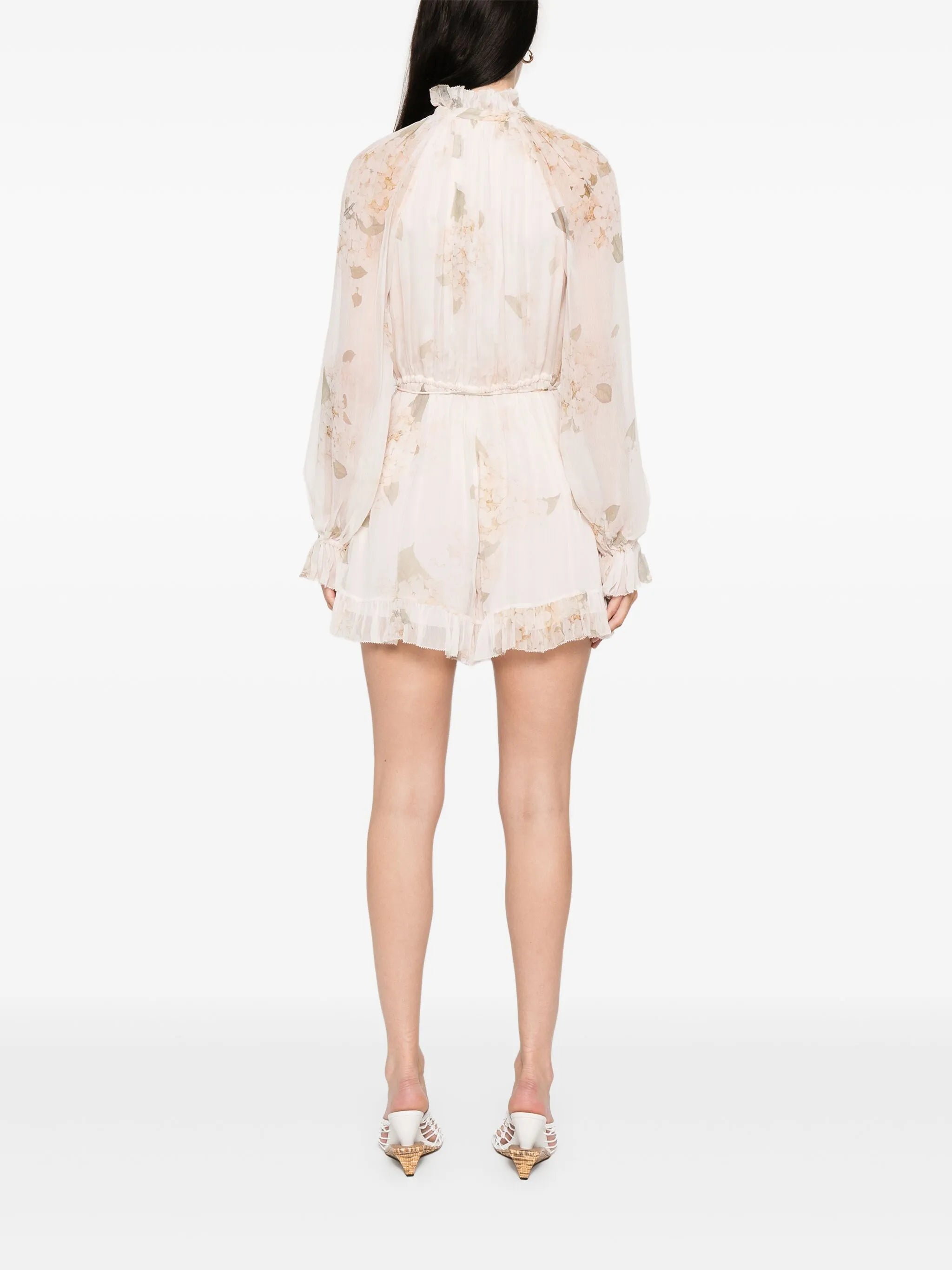 floral-print playsuit