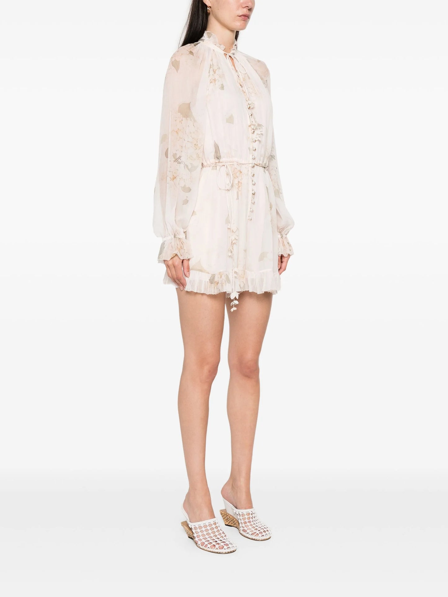 floral-print playsuit