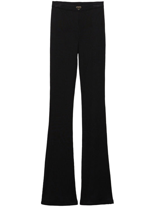 ribbed flared trousers