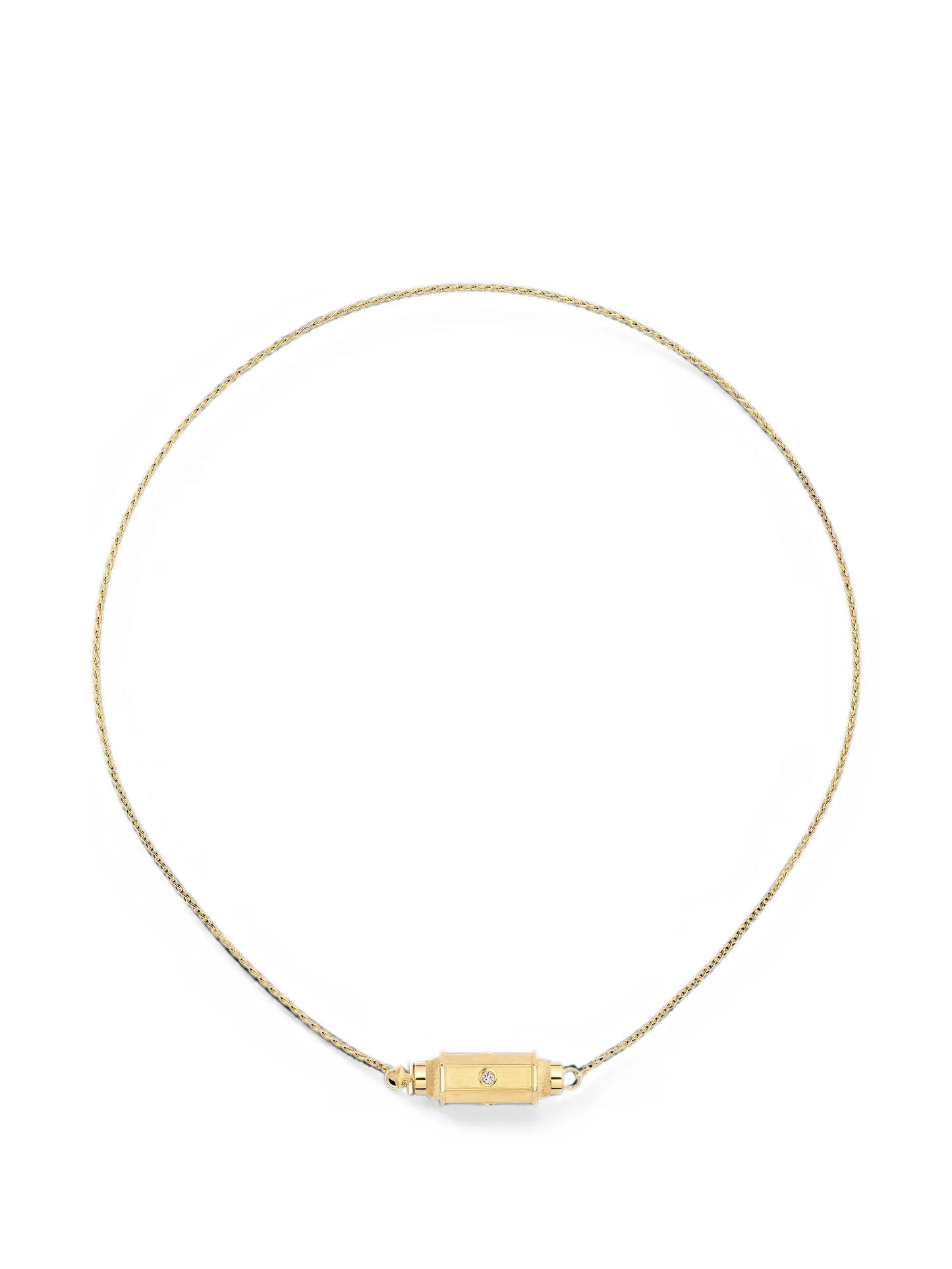 micro Coco diamond locket necklace